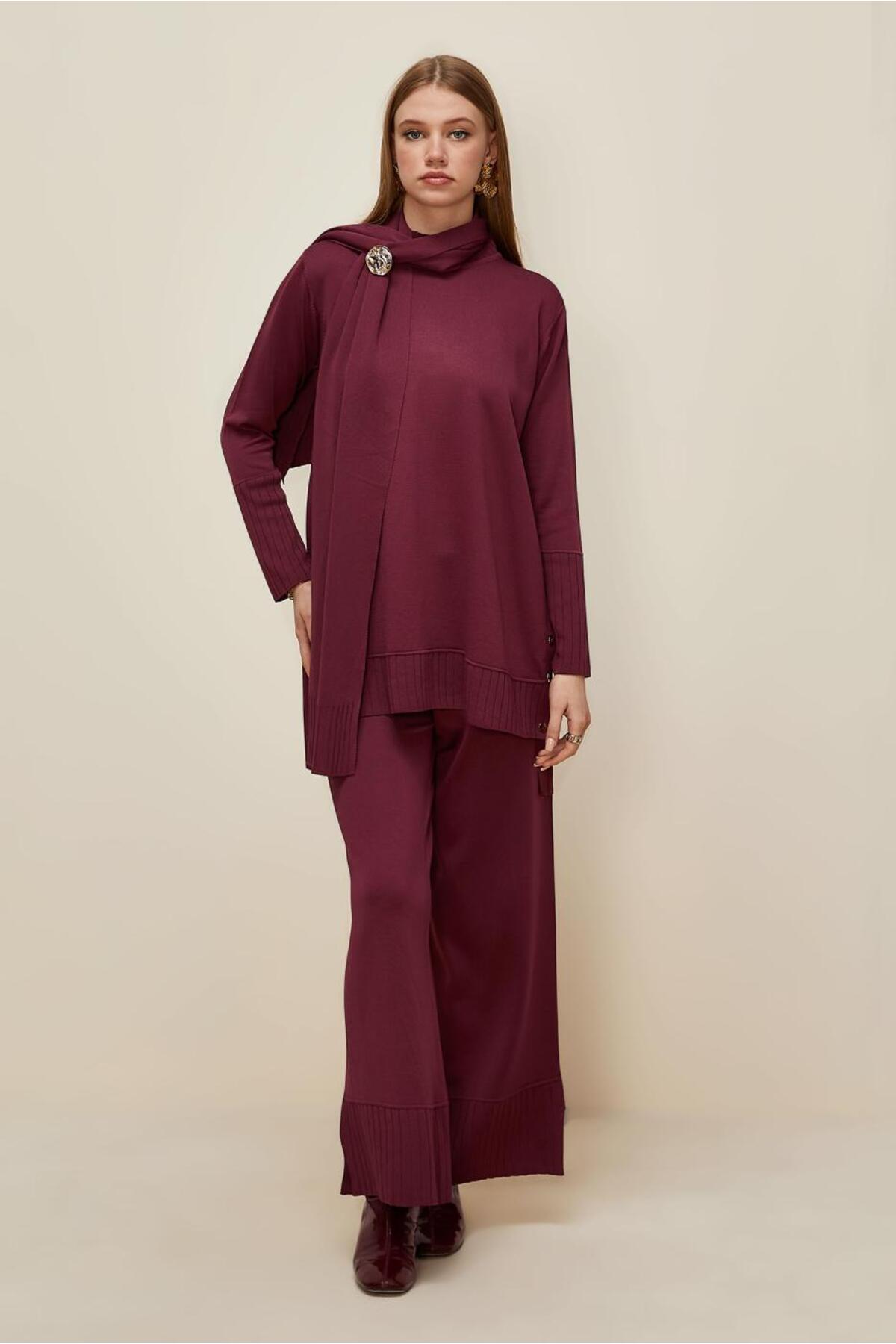 ست لباس زنانه راسته کشسان آستین استاندارد | آلوینا Alvina 26KTKP0045865