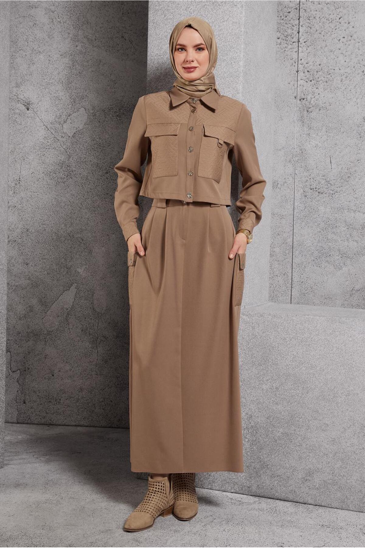 ست لباس زنانه راسته فاق نرمال آستین استاندارد | آلوینا Alvina 25KTKE0045141