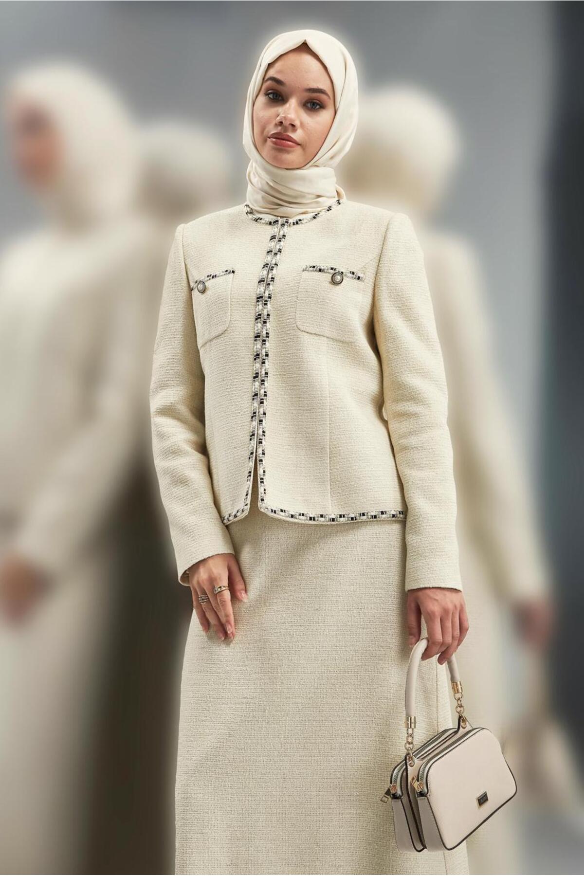 ست لباس زنانه راسته فاق نرمال آستین استاندارد | آلوینا Alvina 25KTKE0030501