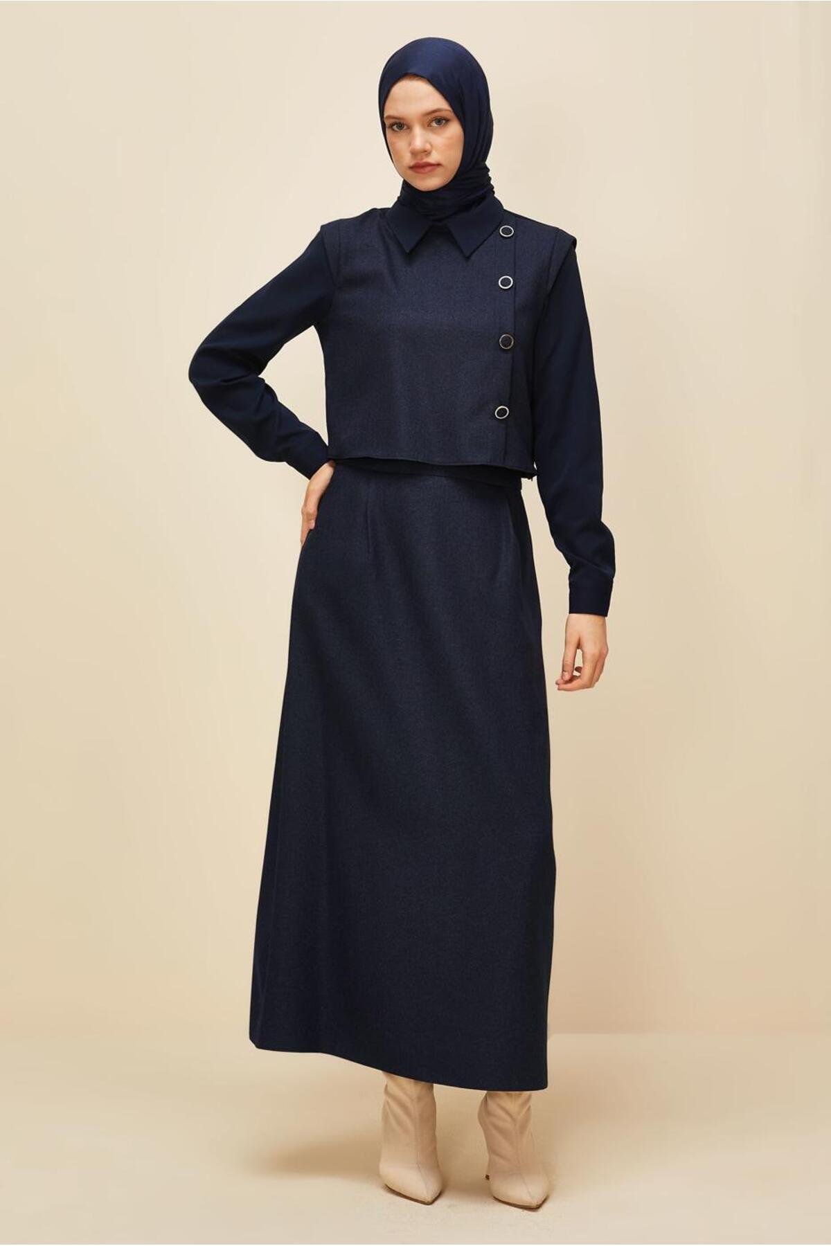 ست لباس زنانه راسته فاق نرمال آستین استاندارد | آلوینا Alvina 26KTKE0046013