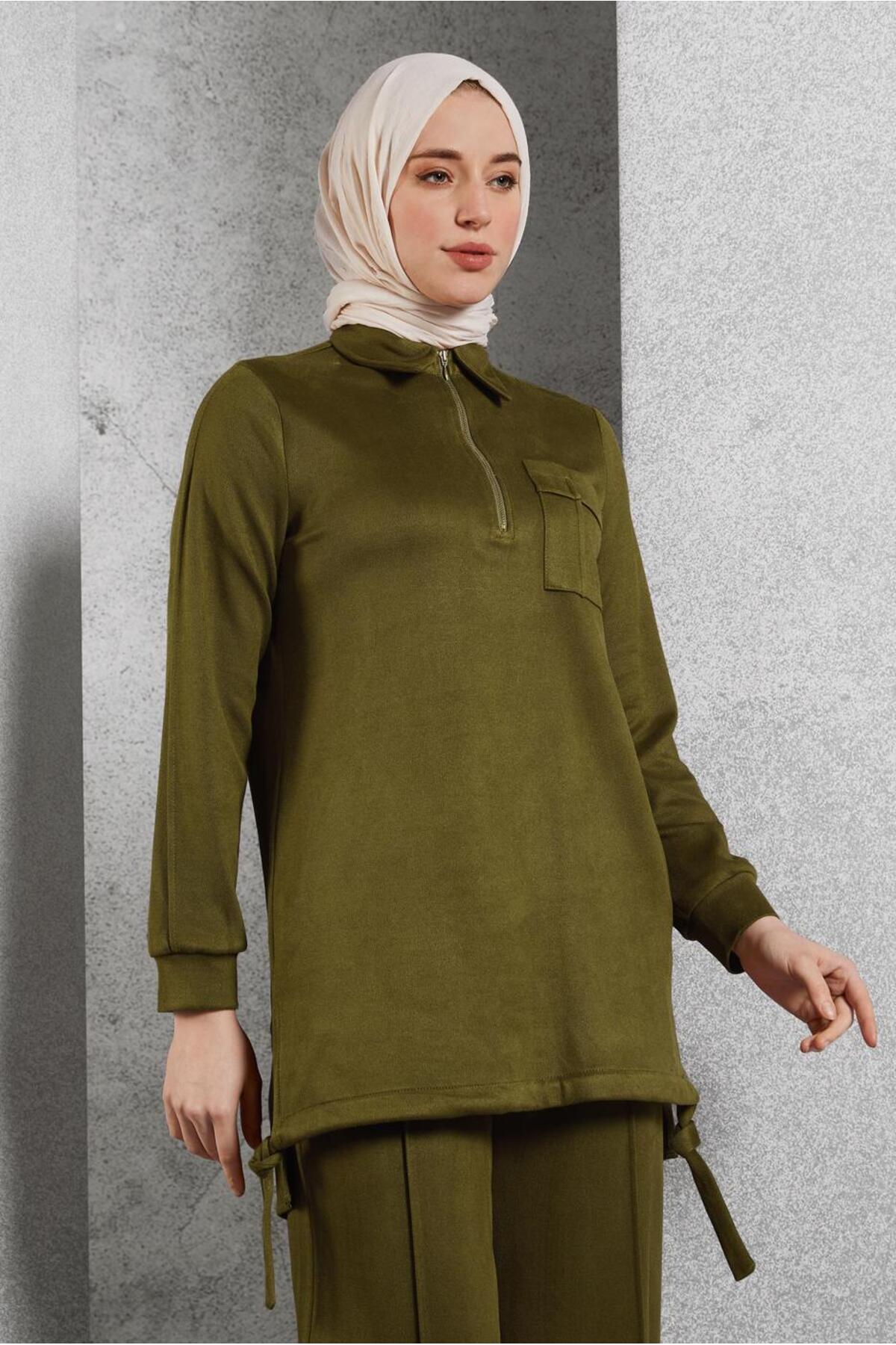 ست لباس زنانه راسته فاق نرمال آستین استاندارد | آلوینا Alvina 25KTKP0045143