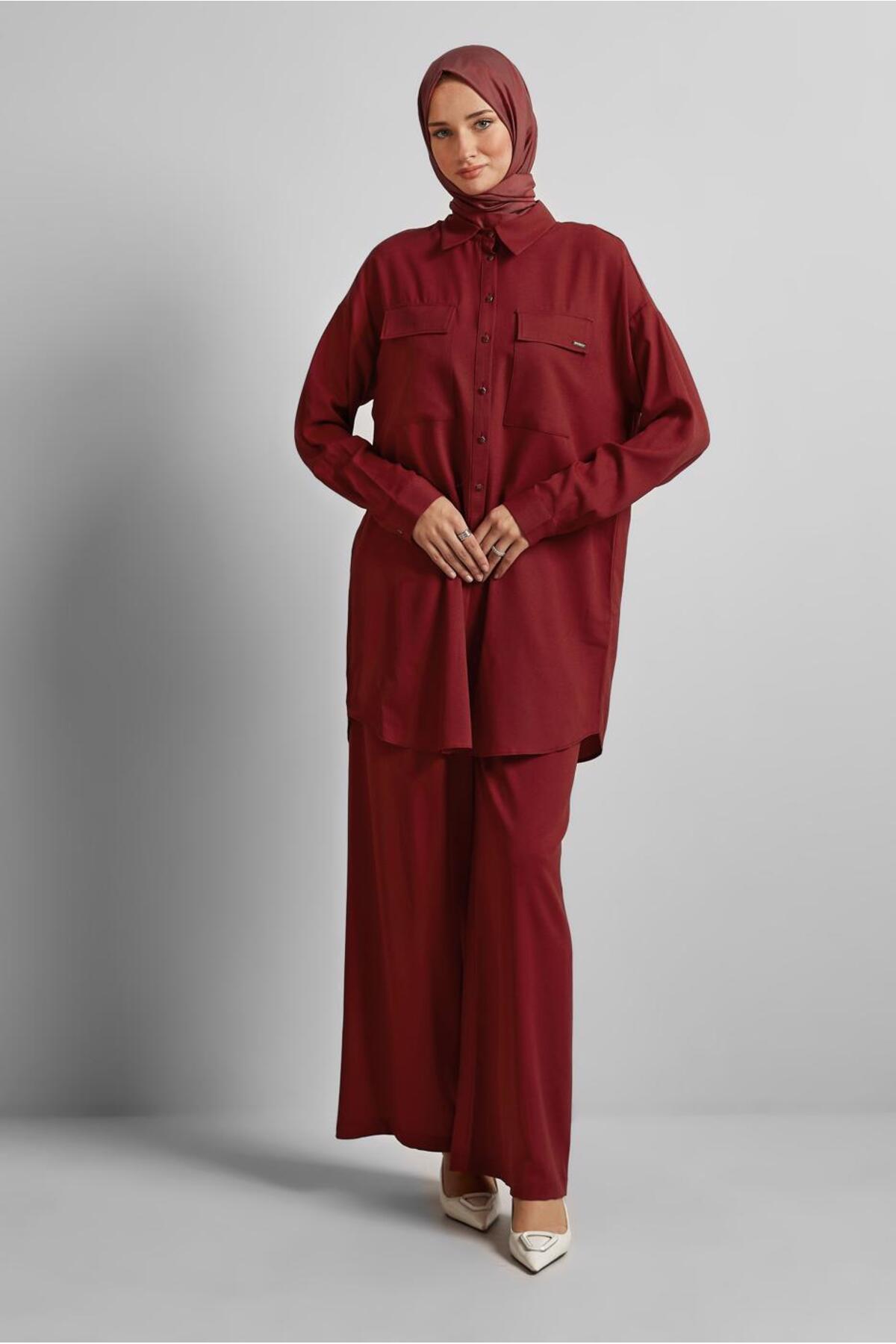 ست لباس زنانه راسته فاق نرمال آستین استاندارد | آلوینا Alvina 24YTKP0044473