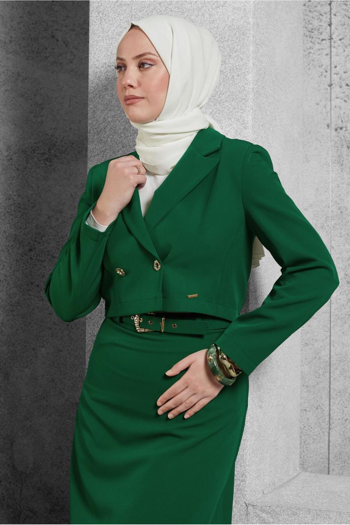 ست لباس زنانه راسته فاق نرمال آستین استاندارد | آلوینا Alvina 25KTKE0045070