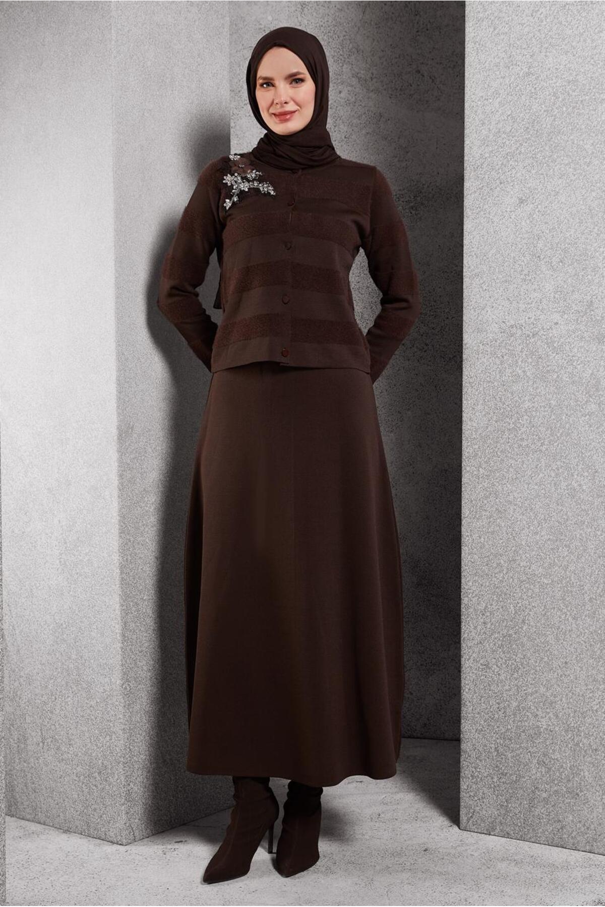 ست لباس زنانه اسلیمی فاق نرمال آستین استاندارد | آلوینا Alvina 25KTKE0044960