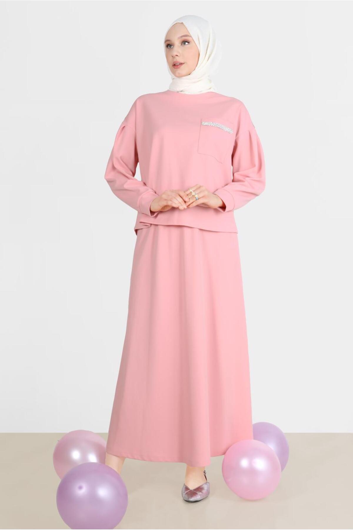 ست لباس زنانه راسته فاق نرمال آستین استاندارد | آلوینا Alvina 22YTKE0042658