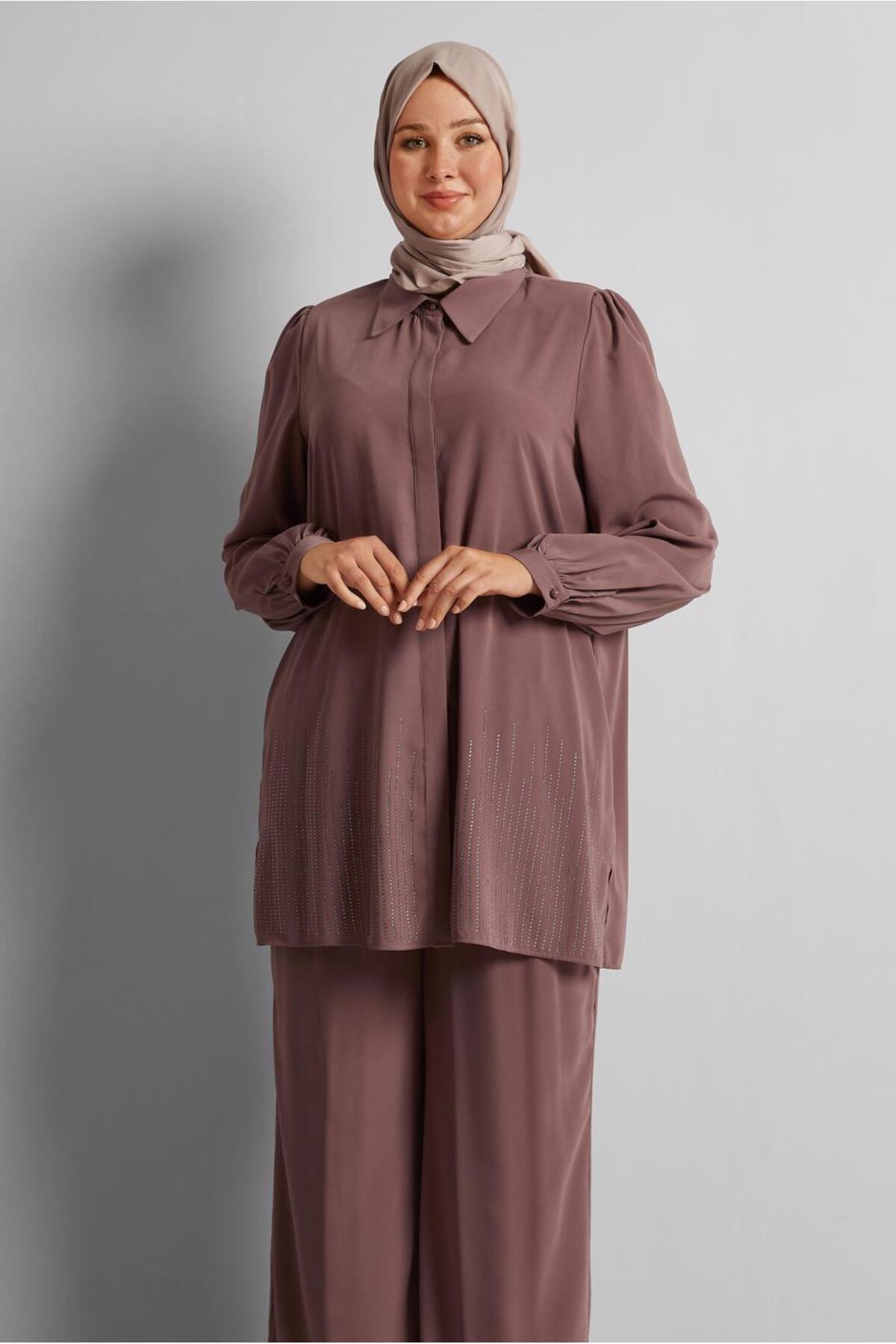 ست لباس زنانه راسته فاق نرمال آستین استاندارد | آلوینا Alvina 25YTKP0020713