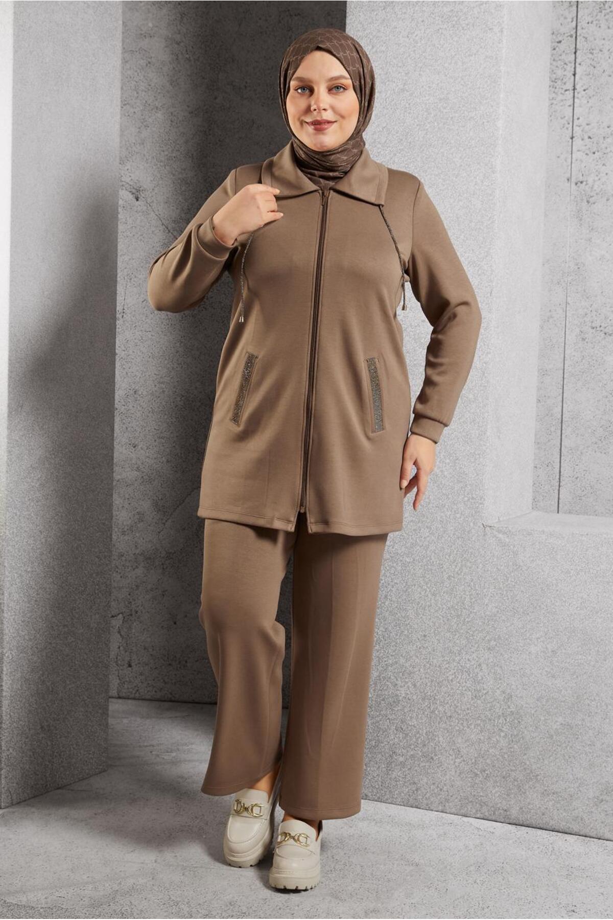 ست لباس زنانه راسته فاق نرمال آستین استاندارد | آلوینا Alvina 25KTKP0020646
