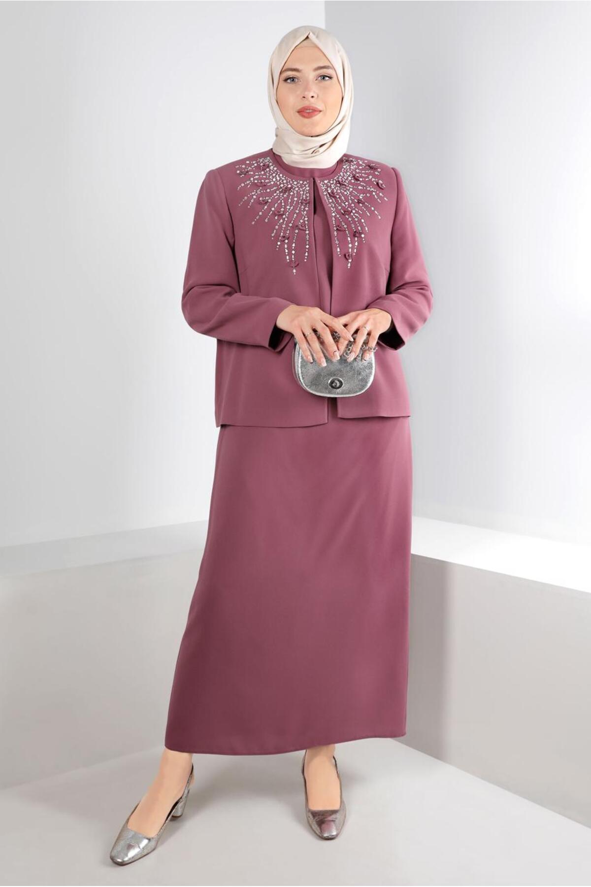 ست لباس زنانه راسته آستین استاندارد | آلوینا Alvina 22YTKE0030286