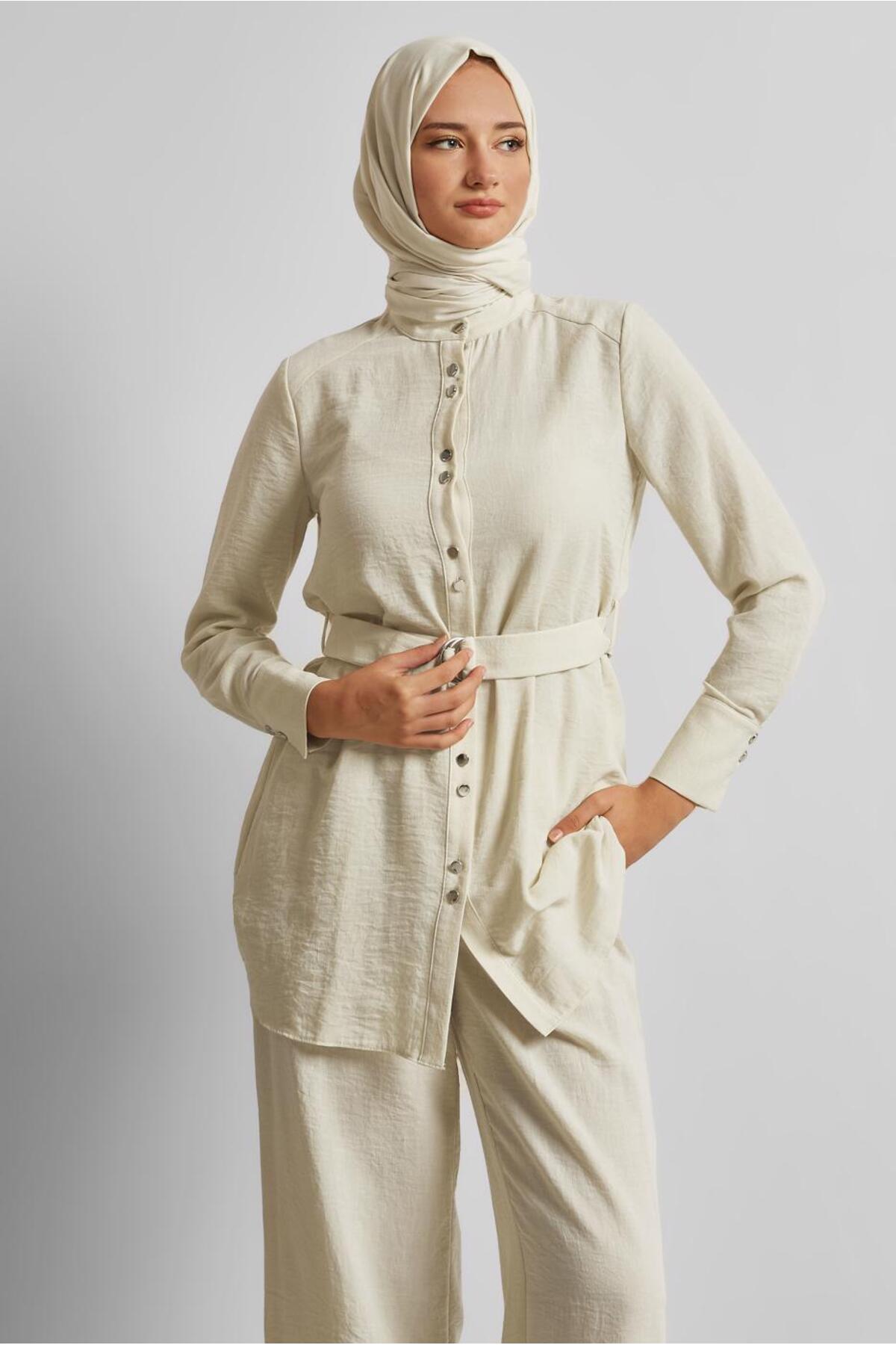 ست لباس زنانه راسته فاق نرمال آستین استاندارد | آلوینا Alvina 25YTKP0045705