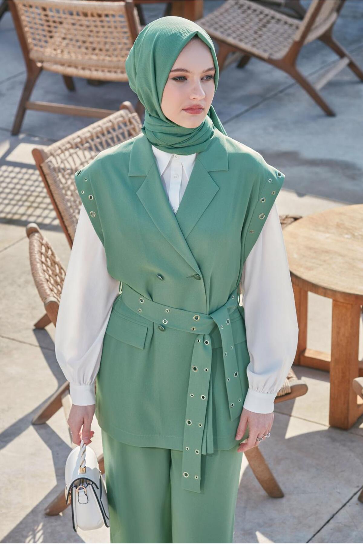 ست لباس زنانه راسته فاق نرمال بدون آستین | آلوینا Alvina 25YTKP0045382