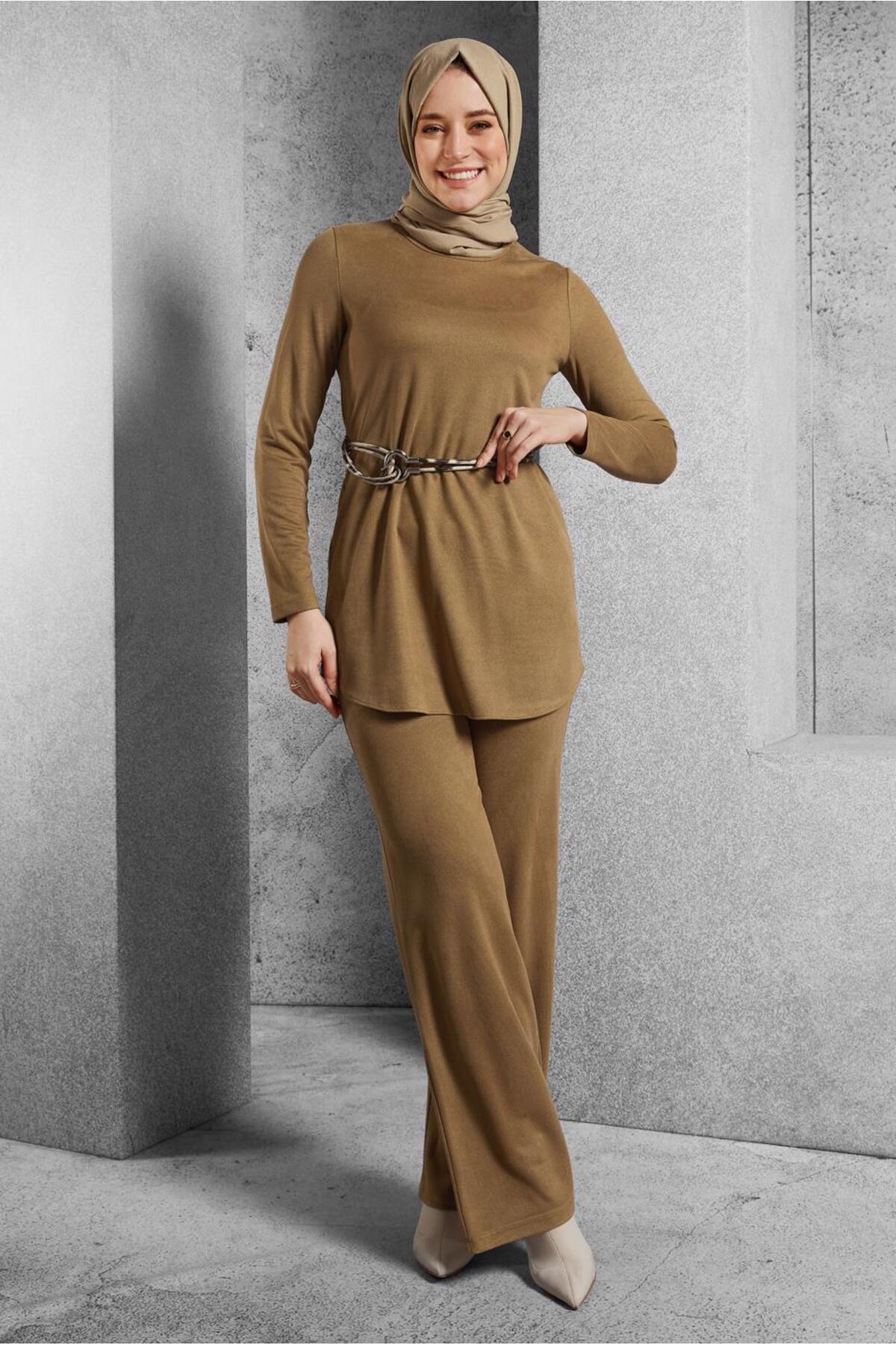 ست لباس زنانه راسته فاق نرمال آستین استاندارد | آلوینا Alvina 25KTKP0045136