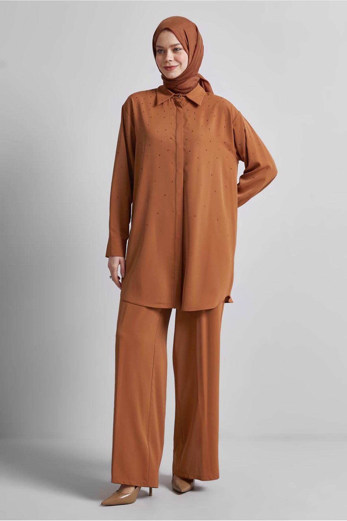ست لباس زنانه اسلیمی فاق نرمال آستین استاندارد | آلوینا Alvina 25YTKP0044797