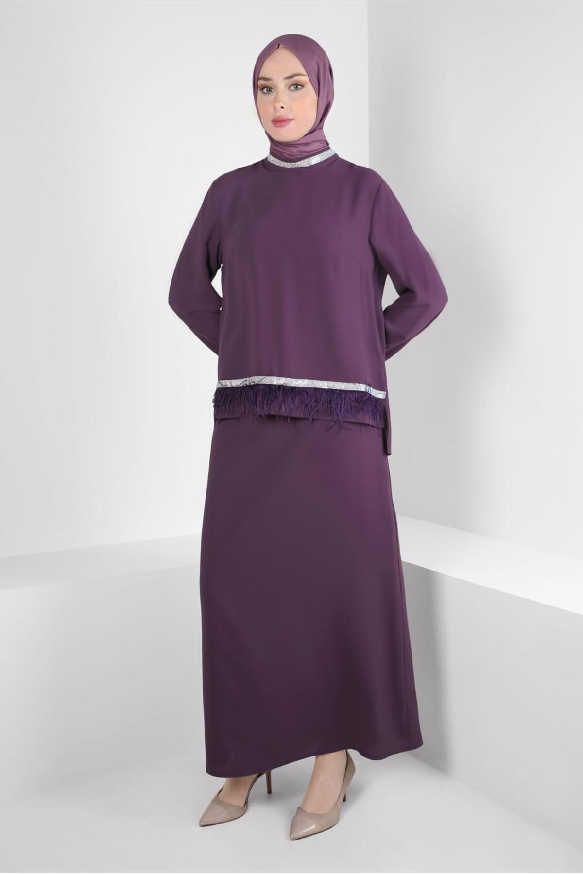 ست لباس زنانه راسته فاق نرمال آستین استاندارد | آلوینا Alvina 22KTKE0030205