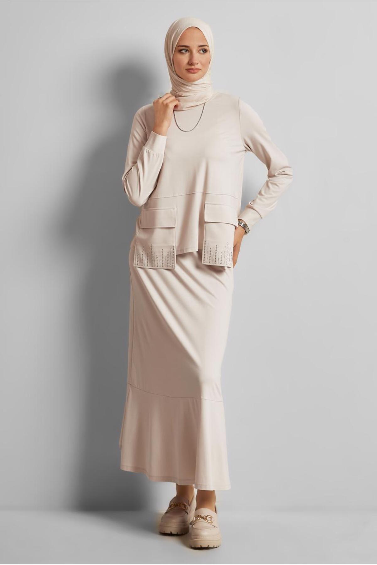ست لباس زنانه راسته فاق نرمال آستین استاندارد | آلوینا Alvina 25YTKE0045634
