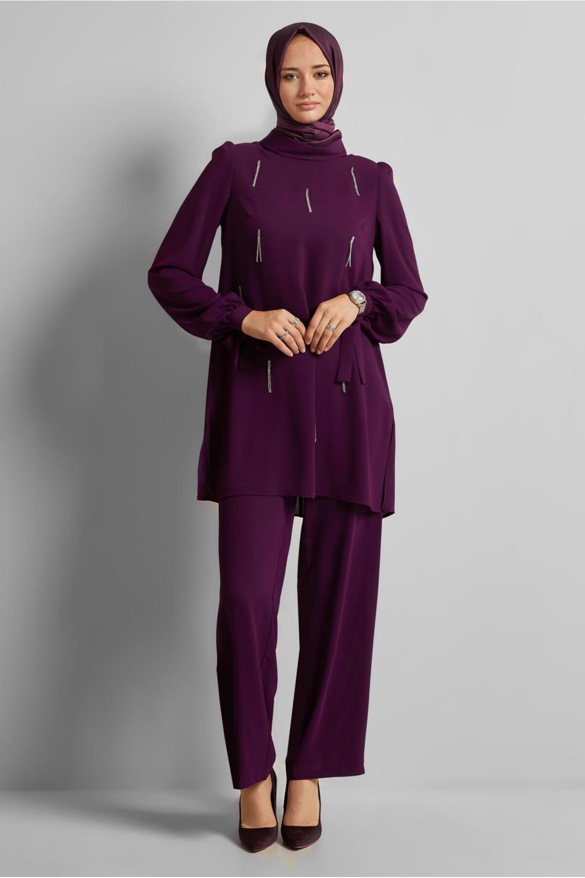ست لباس زنانه راسته فاق نرمال آستین استاندارد | آلوینا Alvina 25YTKP0045669