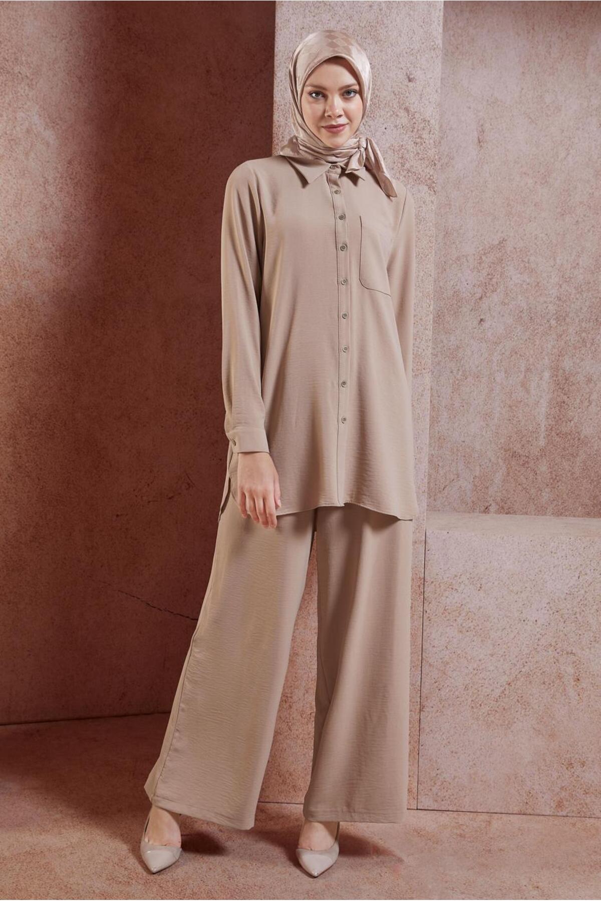 ست لباس زنانه راسته فاق نرمال آستین استاندارد | آلوینا Alvina 24YTKP0044756