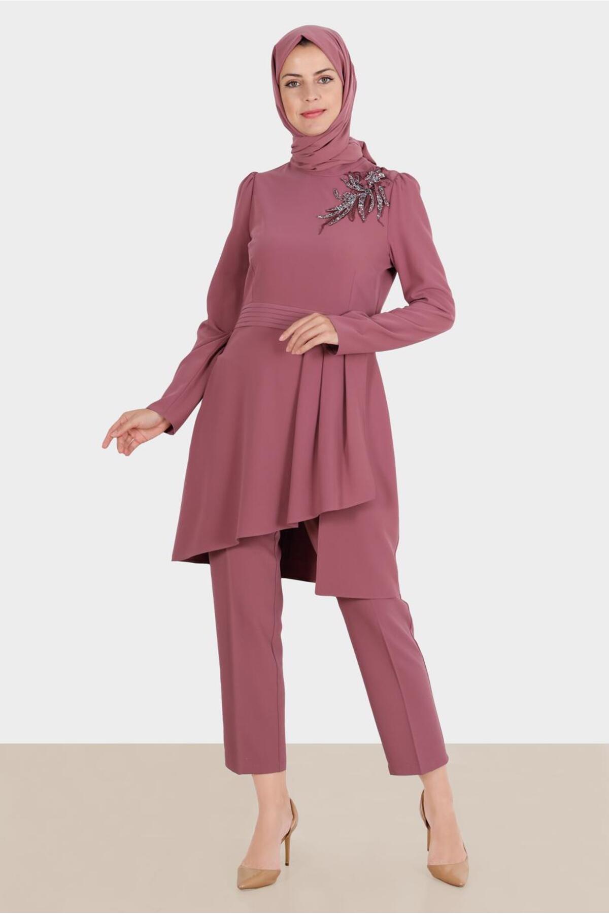 ست لباس زنانه راسته فاق نرمال آستین استاندارد | آلوینا Alvina 22YTKP0030284