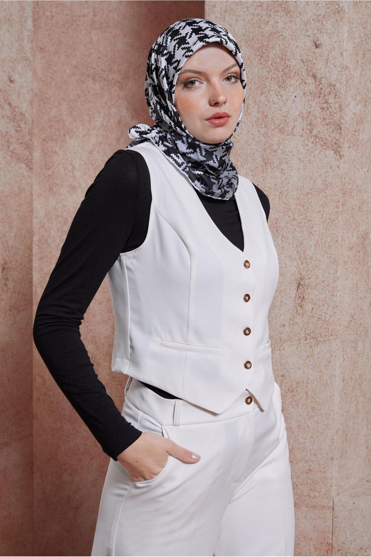 ست لباس زنانه راسته فاق نرمال بدون آستین | آلوینا Alvina 24YTKP0044455