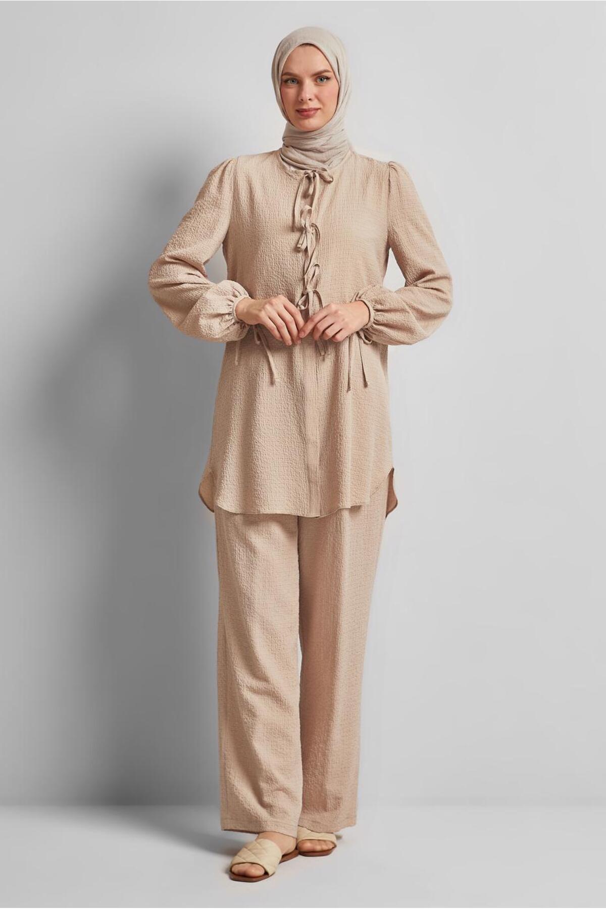 ست لباس زنانه راسته فاق نرمال آستین استاندارد | آلوینا Alvina 25YTKP0045620