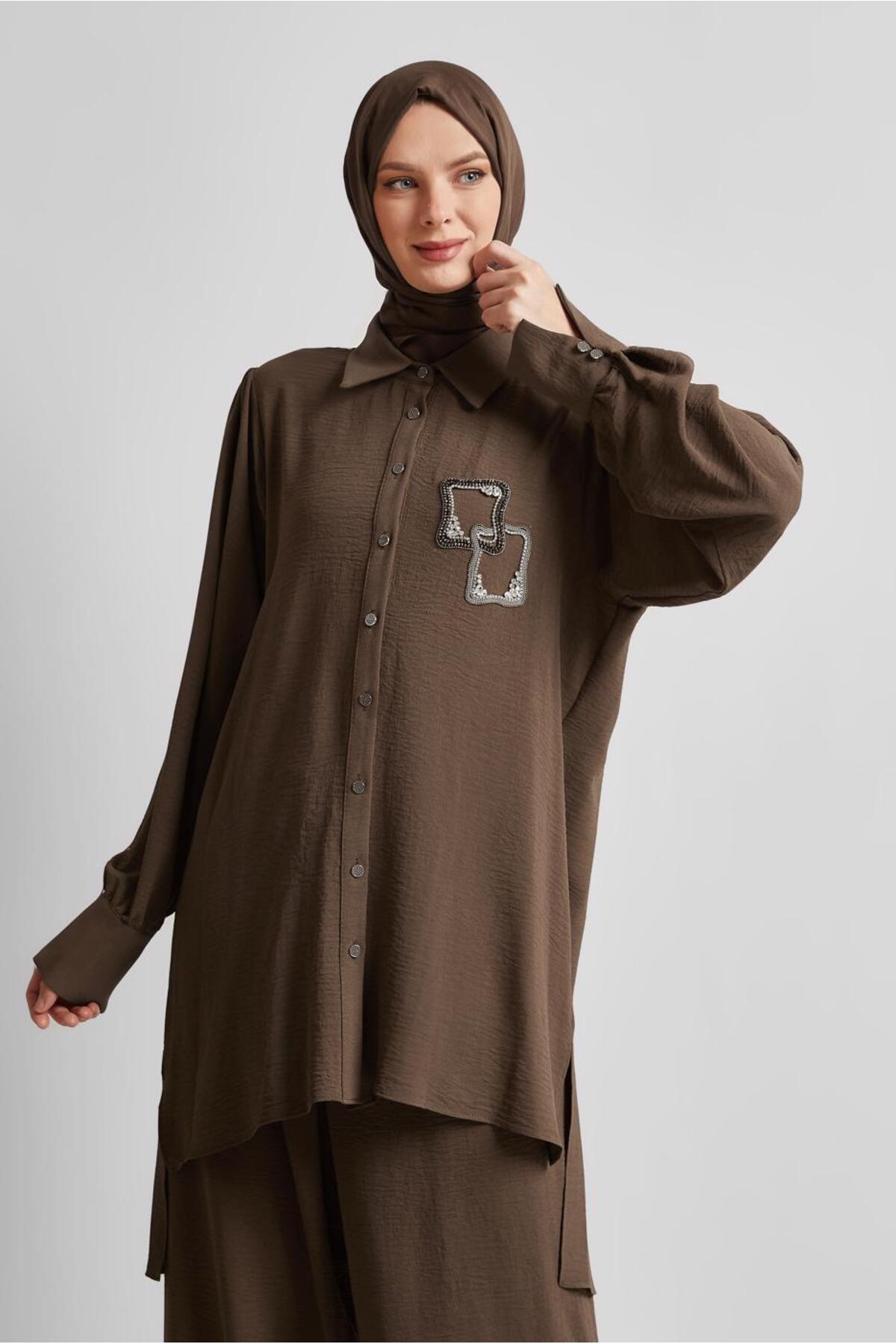 ست لباس زنانه اسلیمی فاق نرمال آستین استاندارد | آلوینا Alvina 25YTKP0045485