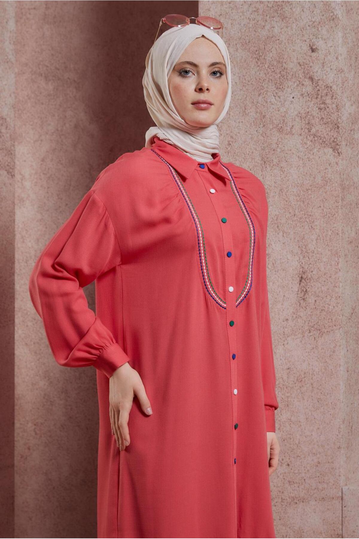 تونیک زنانه راسته آستین افتاده | آلوینا Alvina 23YTNK0043927