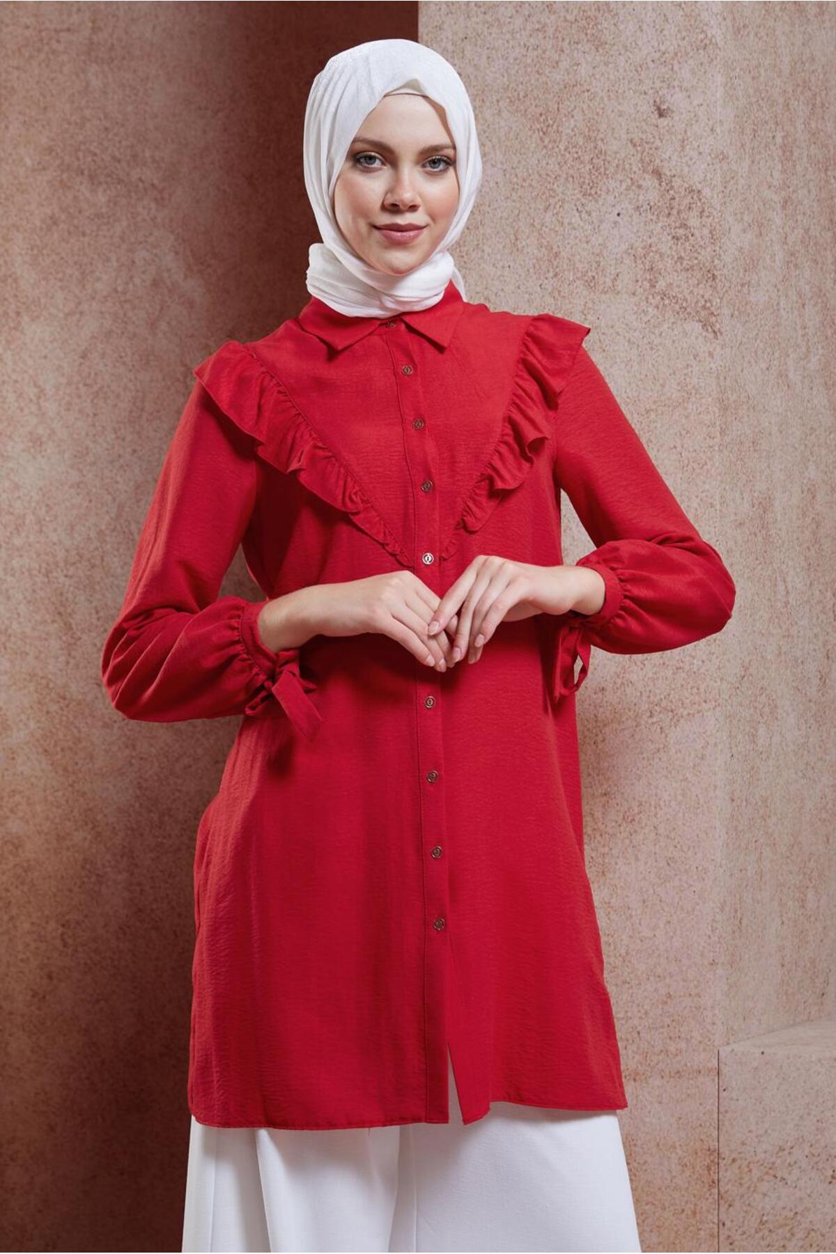 تونیک زنانه راسته آستین بلند | آلوینا Alvina 24YTNK0044585