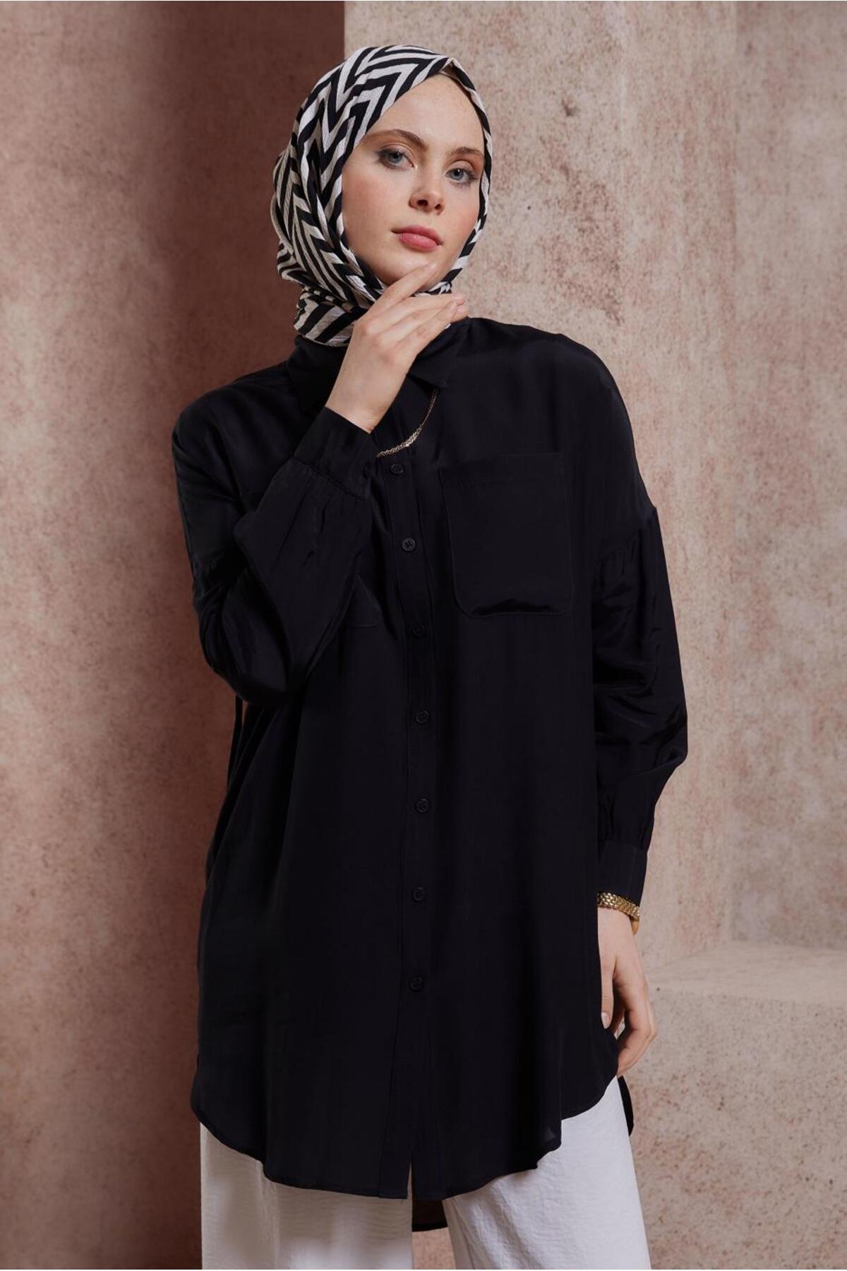 تونیک زنانه راسته آستین افتاده | آلوینا Alvina 24YTNK0044419