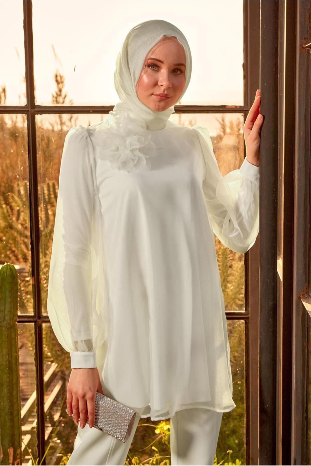 تونیک زنانه راسته آستین بلند | آلوینا Alvina 24YTNK0044552