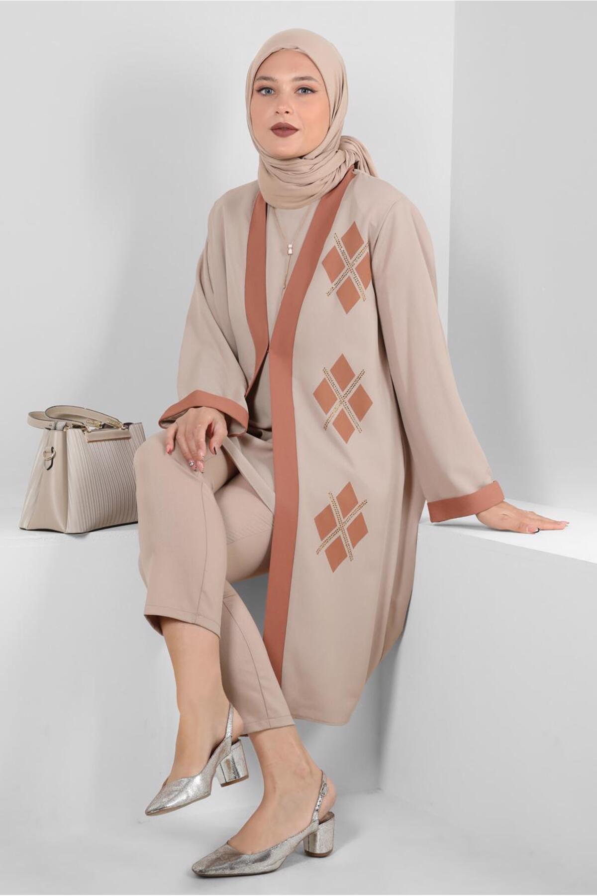 تونیک زنانه هندسی آستین بلند | آلوینا Alvina 23YTNK0020388