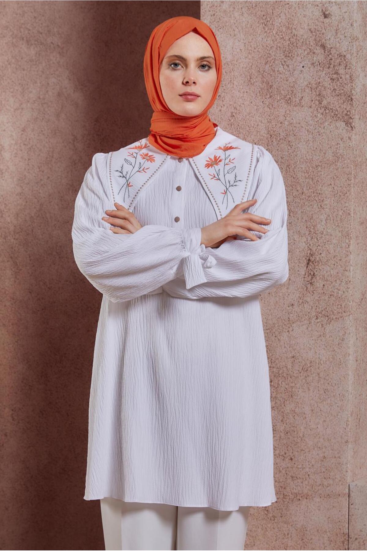 تونیک زنانه راسته آستین بلند | آلوینا Alvina 24YTNK0043929