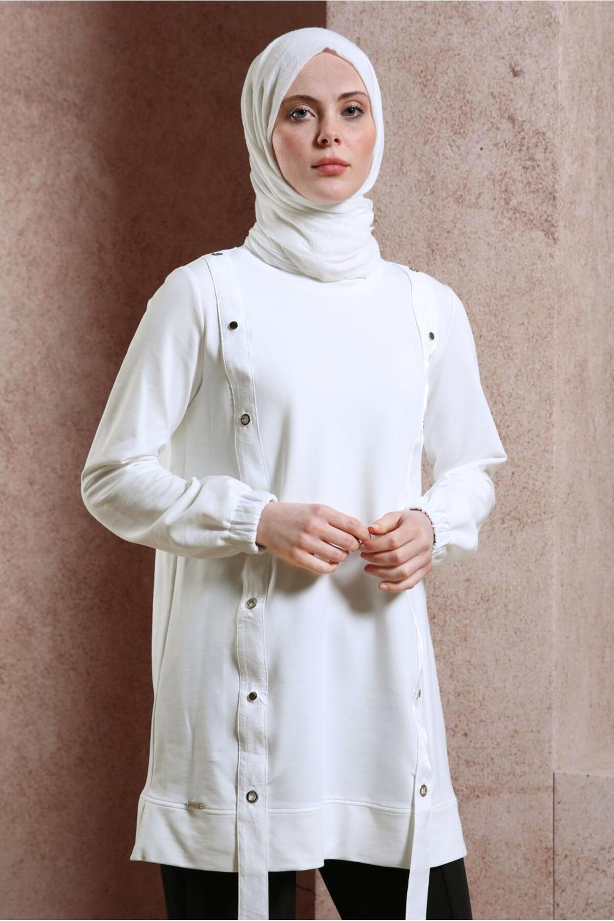 تونیک زنانه راسته آستین استاندارد | آلوینا Alvina 24YESF0044452