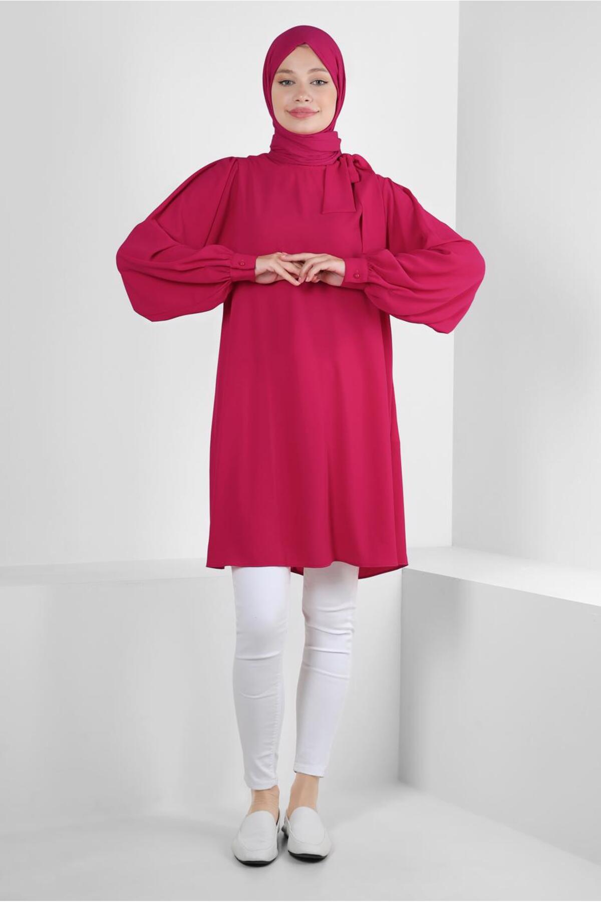 تونیک زنانه راسته آستین بالونی | آلوینا Alvina 23YTNK0043857