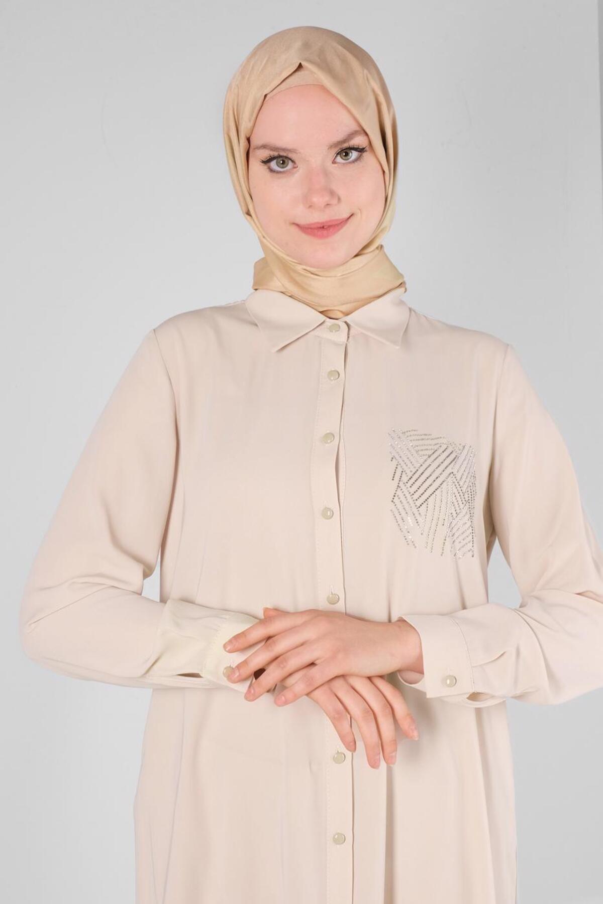 تونیک زنانه راسته آستین بلند | آلوینا Alvina 23YTNK0043522