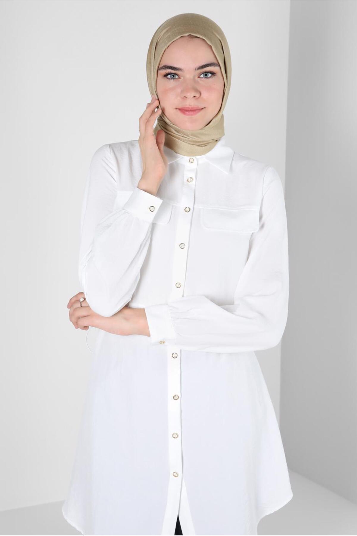 تونیک زنانه راسته آستین بلند | آلوینا Alvina 23YTNK0043890