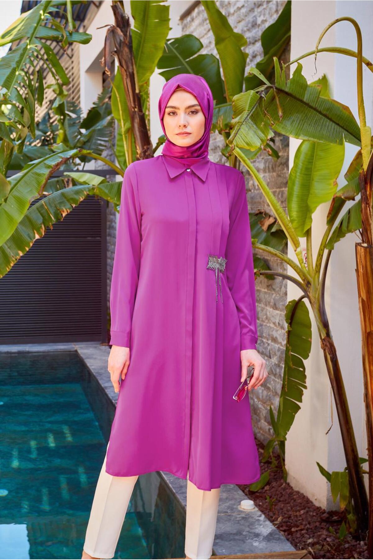 تونیک زنانه راسته آستین بلند | آلوینا Alvina 23YTNK0043528