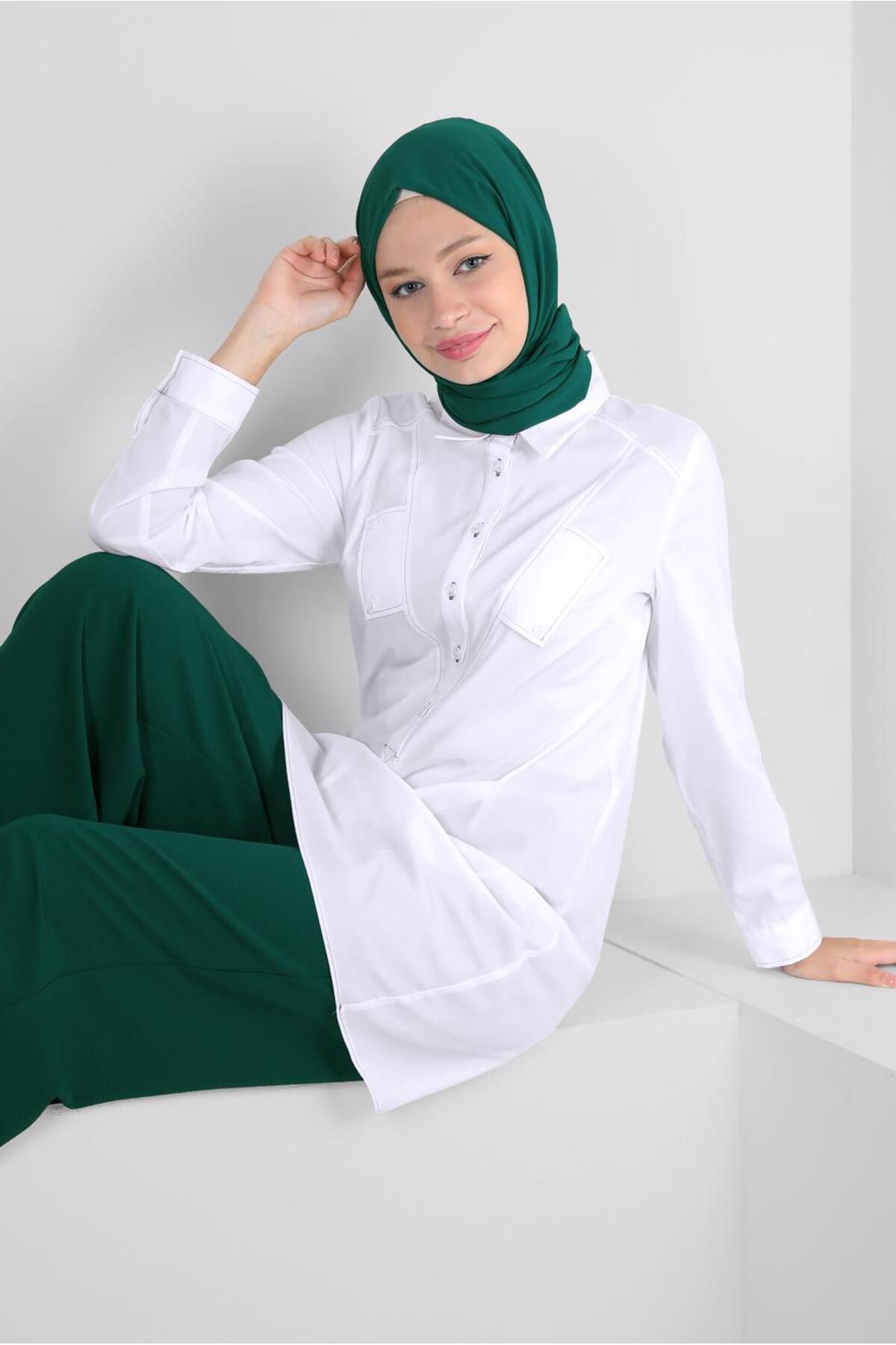 تونیک زنانه راسته آستین بلند | آلوینا Alvina 23YTNK0043826