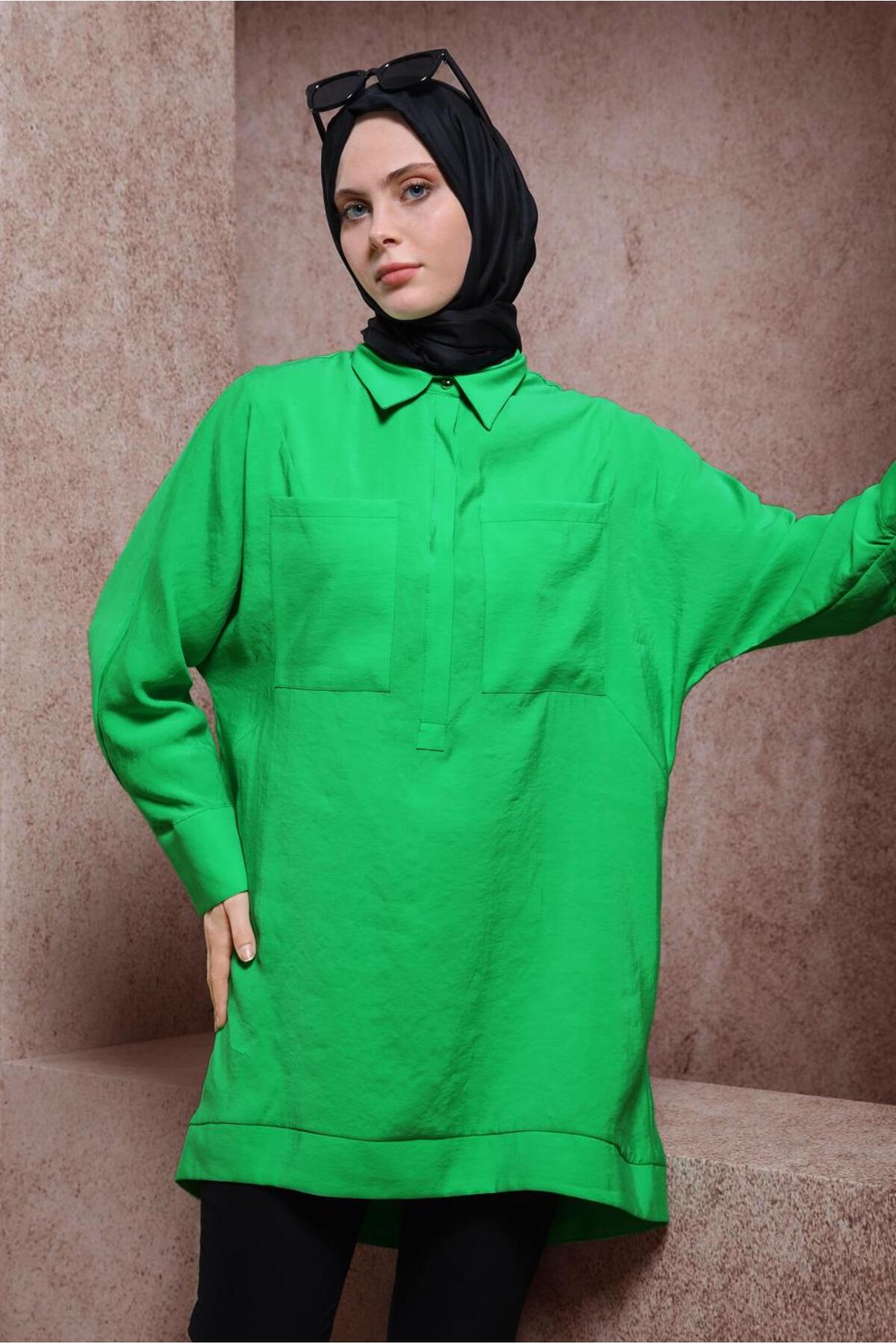 تونیک زنانه راسته آستین بلند | آلوینا Alvina 24YTNK0044433