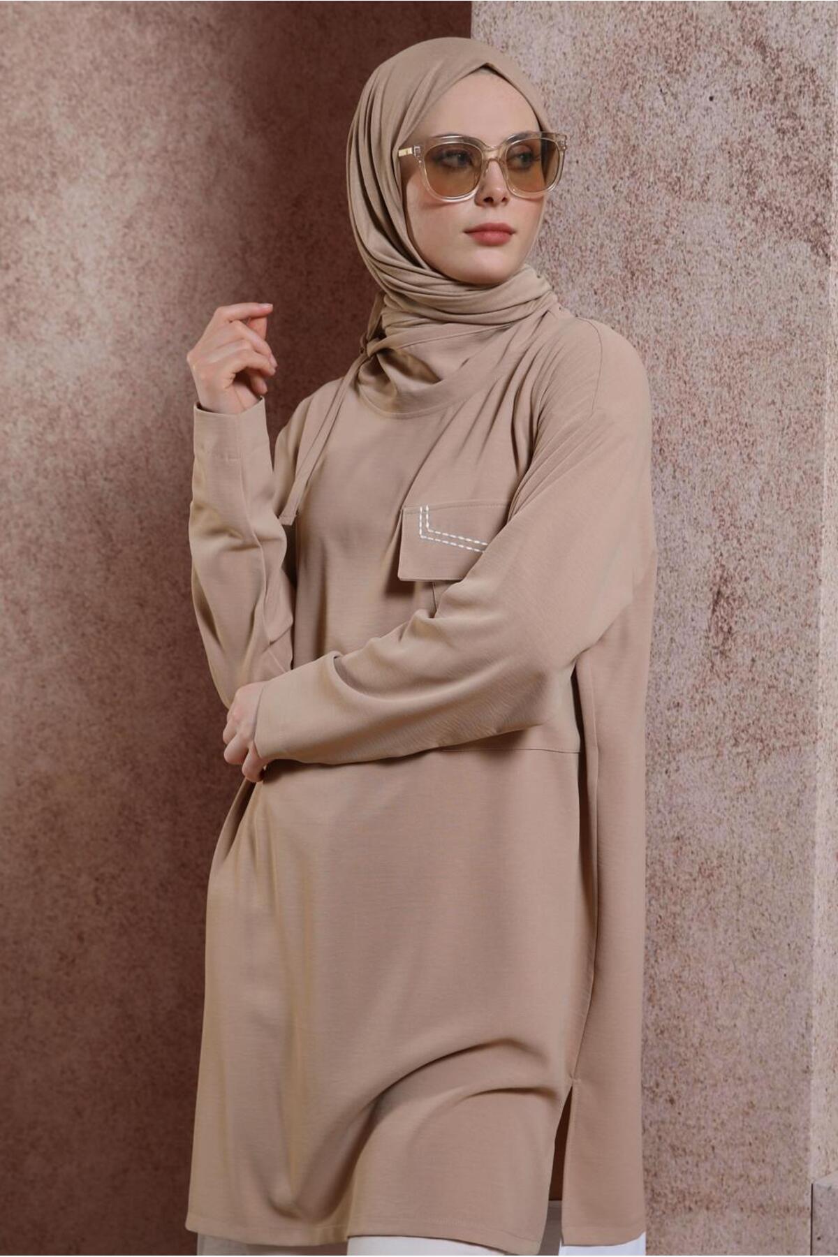 تونیک زنانه راسته آستین افتاده | آلوینا Alvina 24YTNK0044438