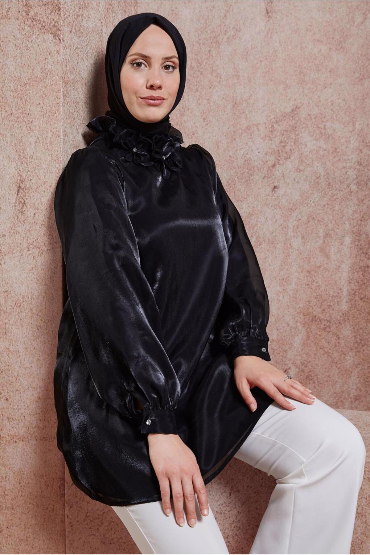 تونیک زنانه راسته آستین چین دار | آلوینا Alvina 24YTNK00444568