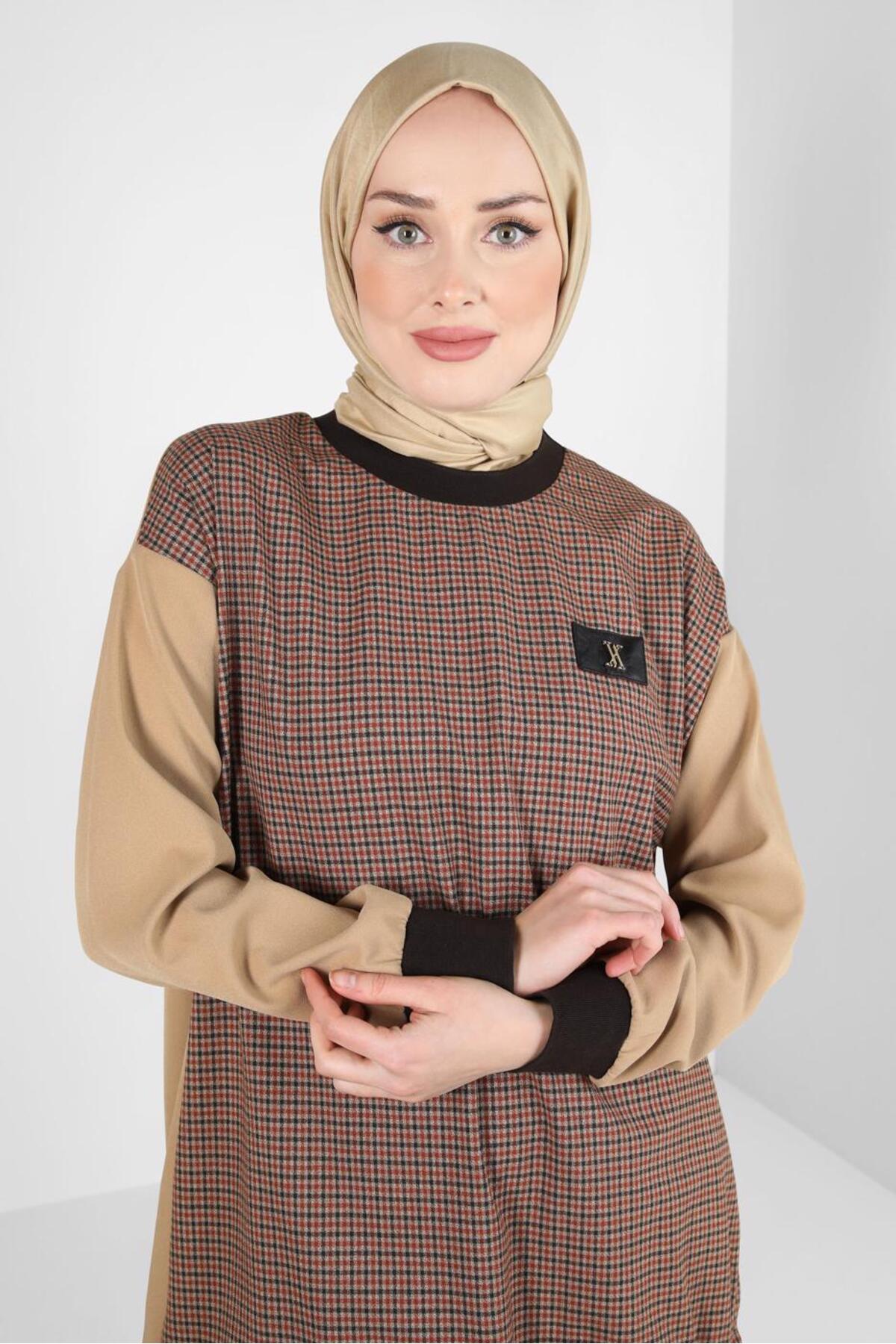 تونیک زنانه طرح دار آستین استاندارد | آلوینا Alvina 24KTNK0044299