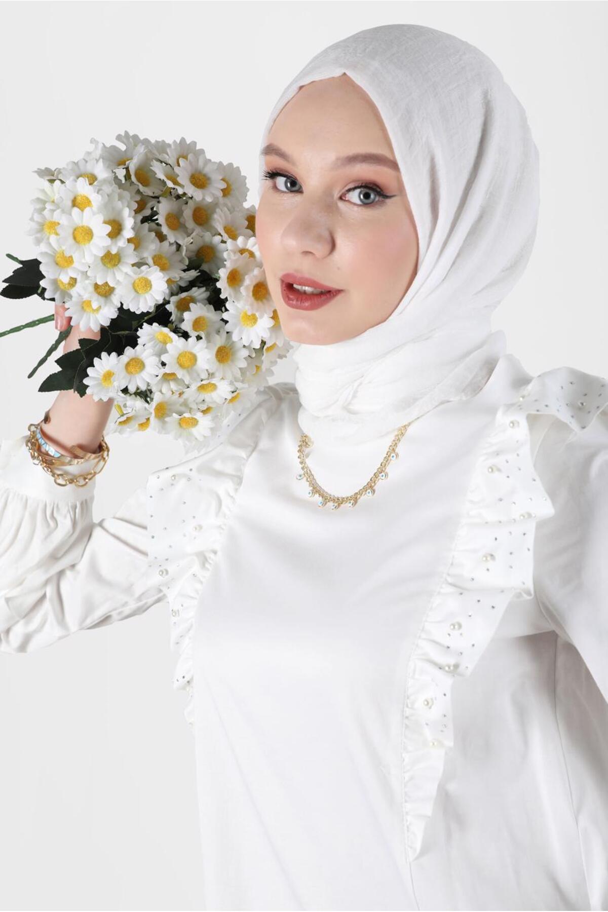 تونیک زنانه راسته آستین بلند | آلوینا Alvina 22YTNK0042603