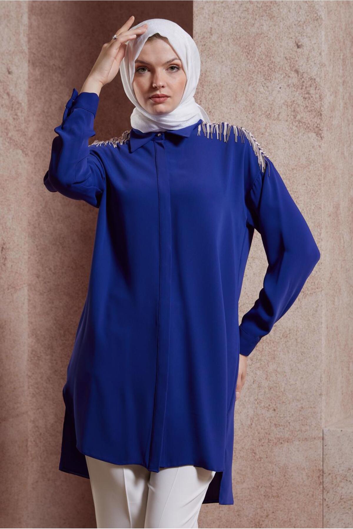 تونیک زنانه راسته آستین بلند | آلوینا Alvina 24YTNK0044482