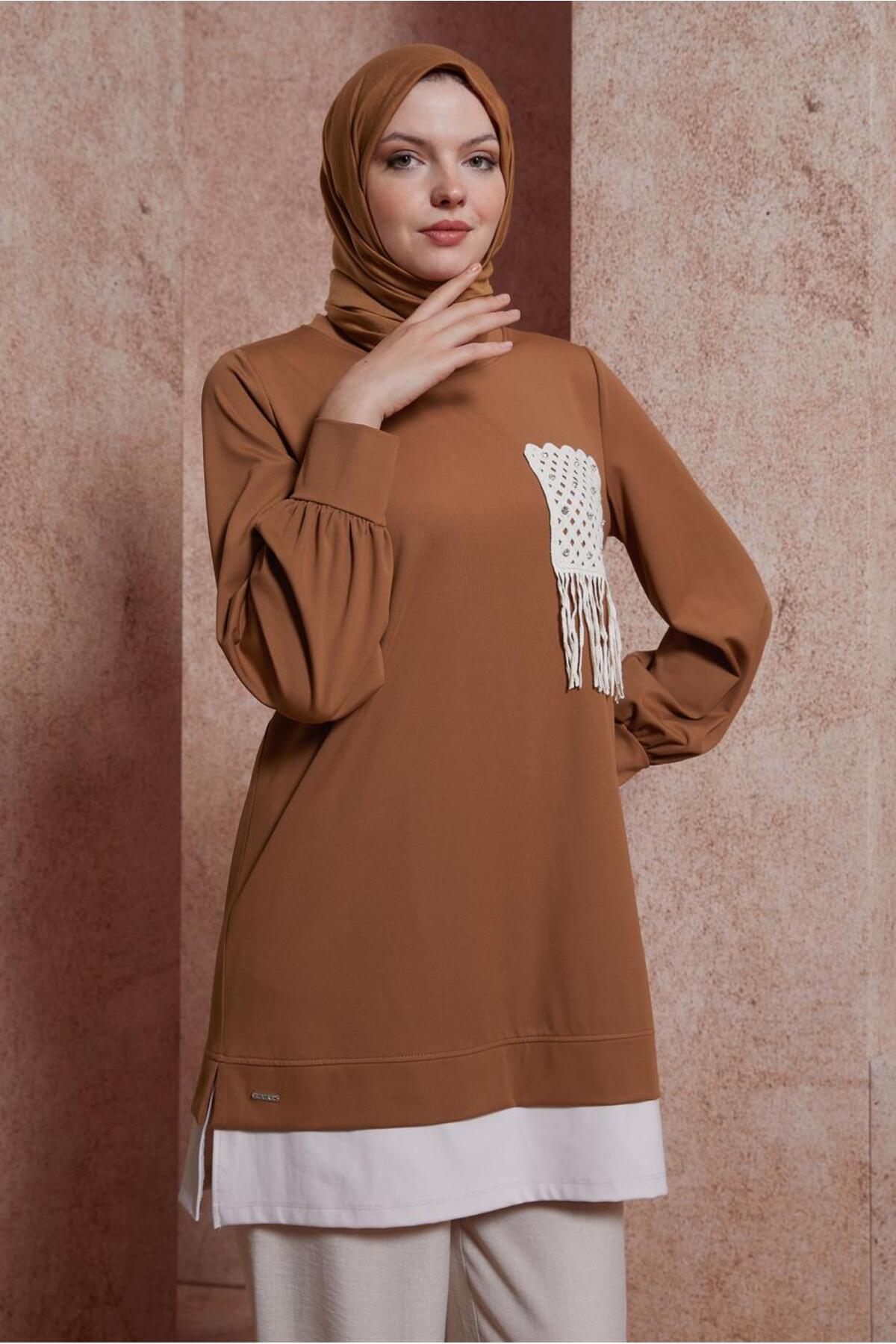 تونیک زنانه راسته آستین بلند | آلوینا Alvina 24YESF0044559