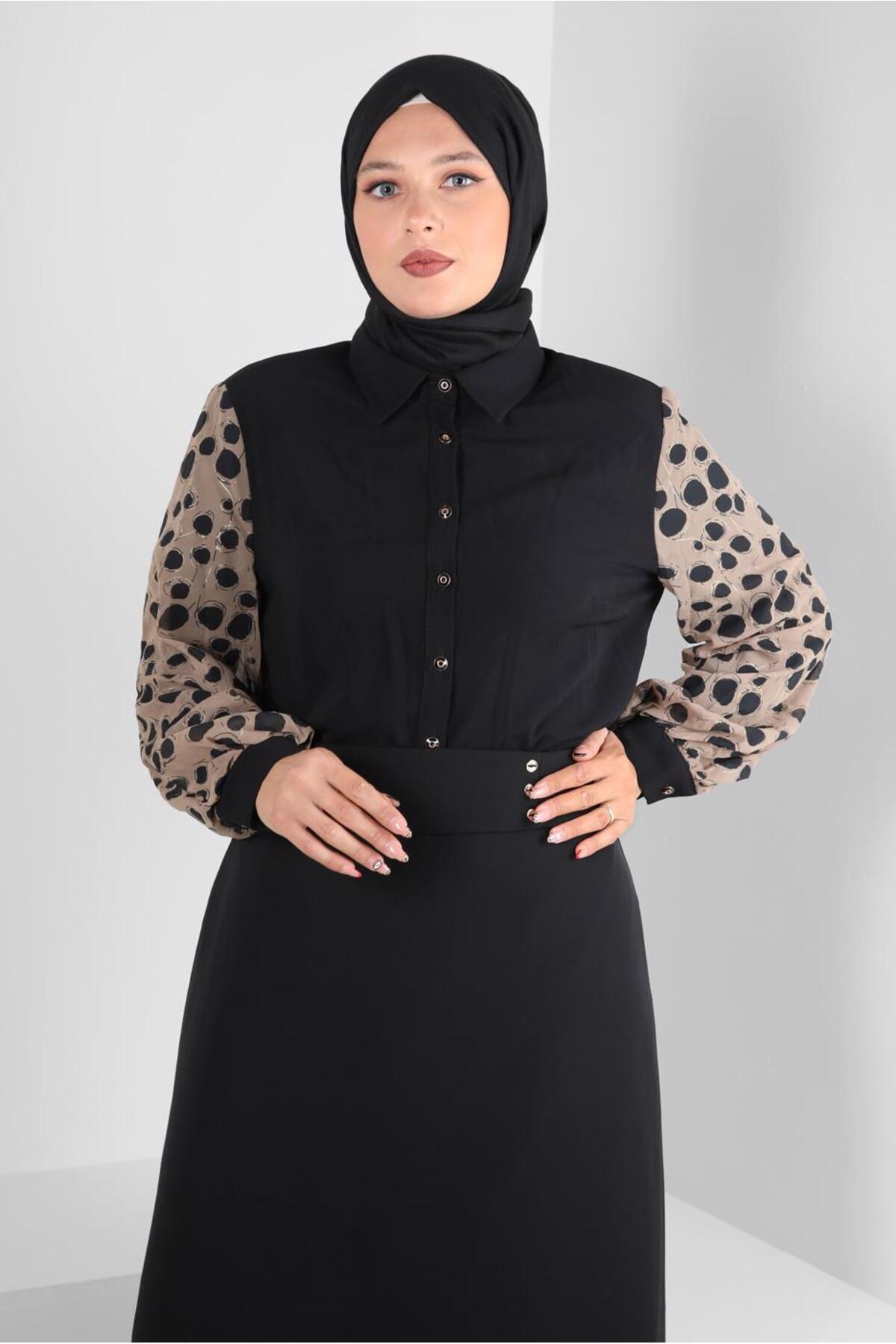 تونیک زنانه طرح دار آستین بلند | آلوینا Alvina 22YTNK0020255