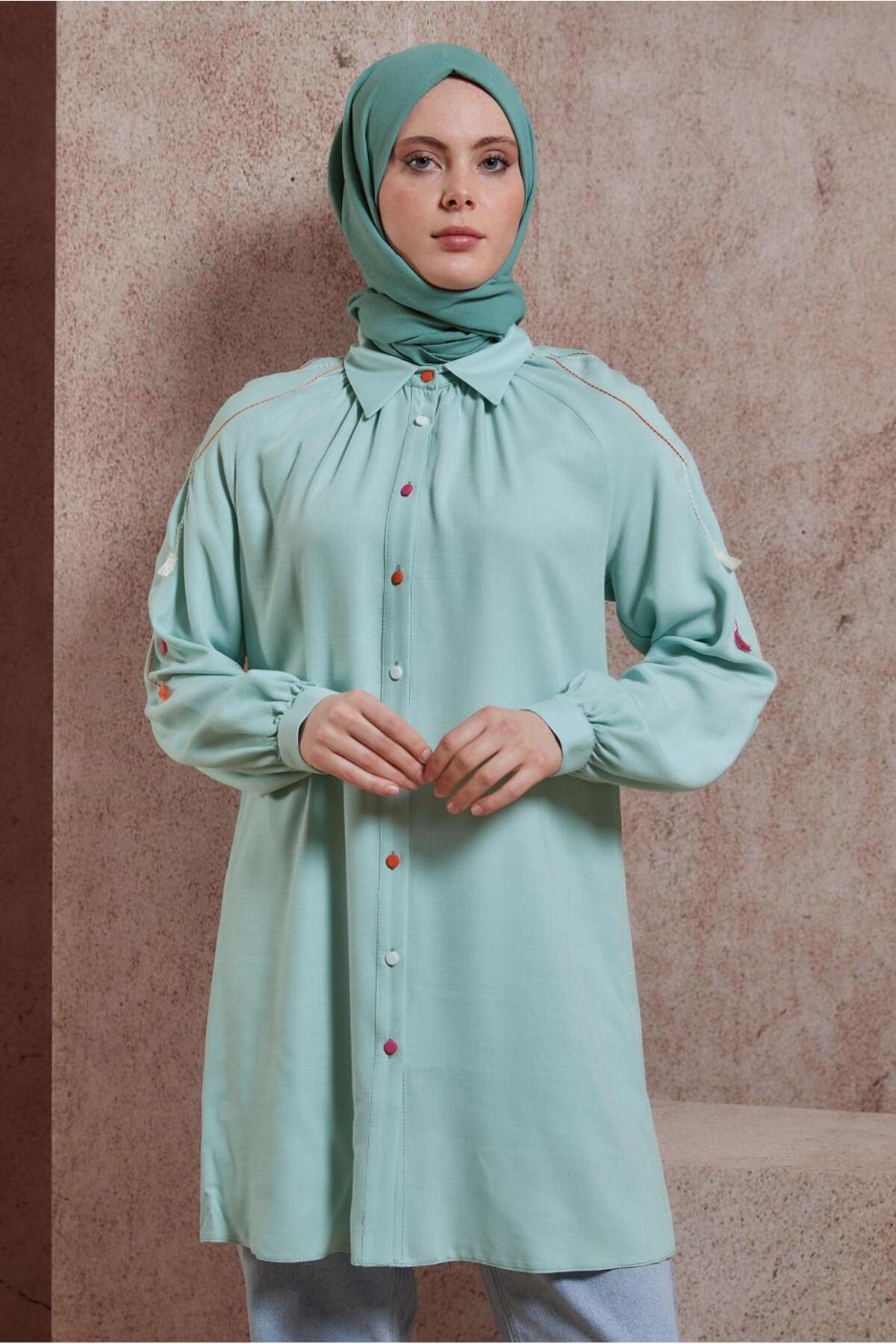 تونیک زنانه راسته آستین بلند | آلوینا Alvina 23YTNK0043913