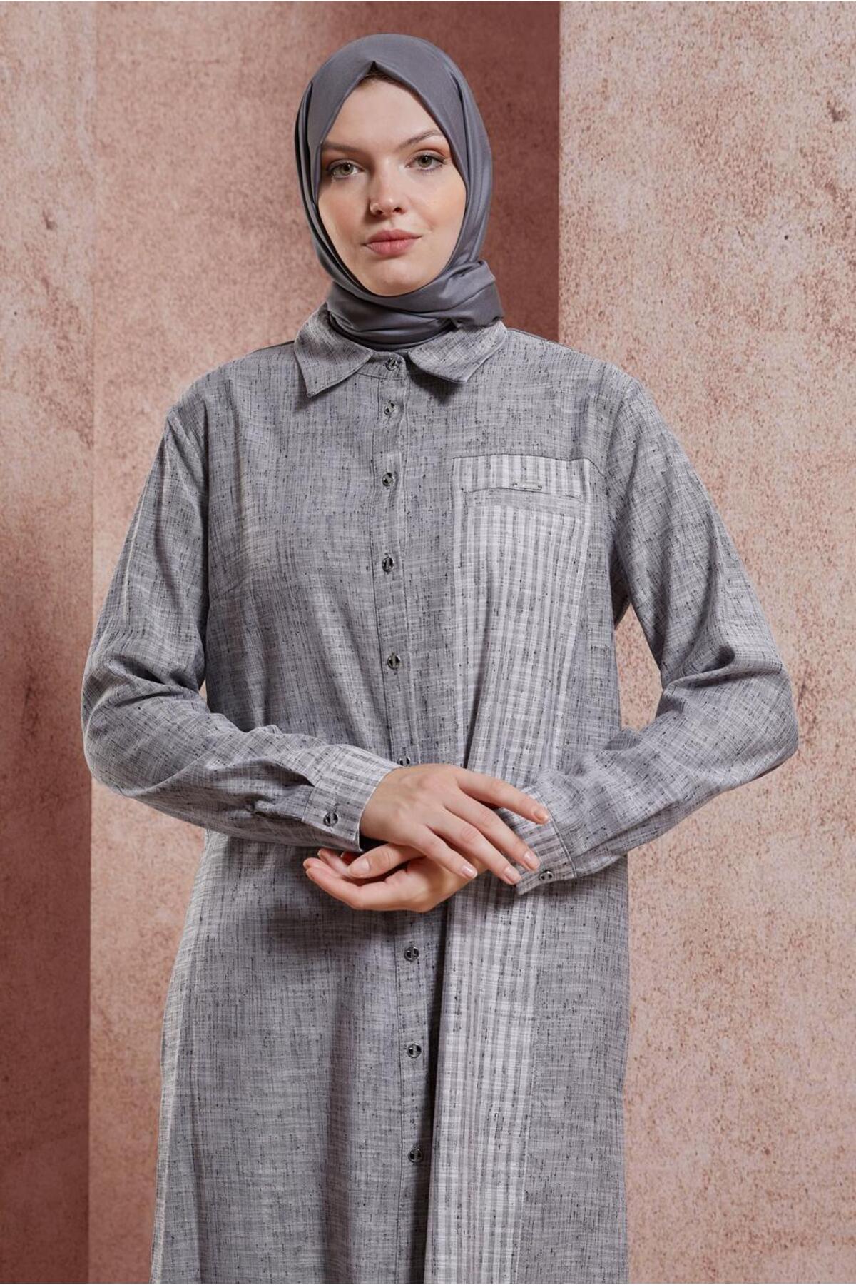 تونیک زنانه راسته آستین بلند | آلوینا Alvina 24YTNK0044593