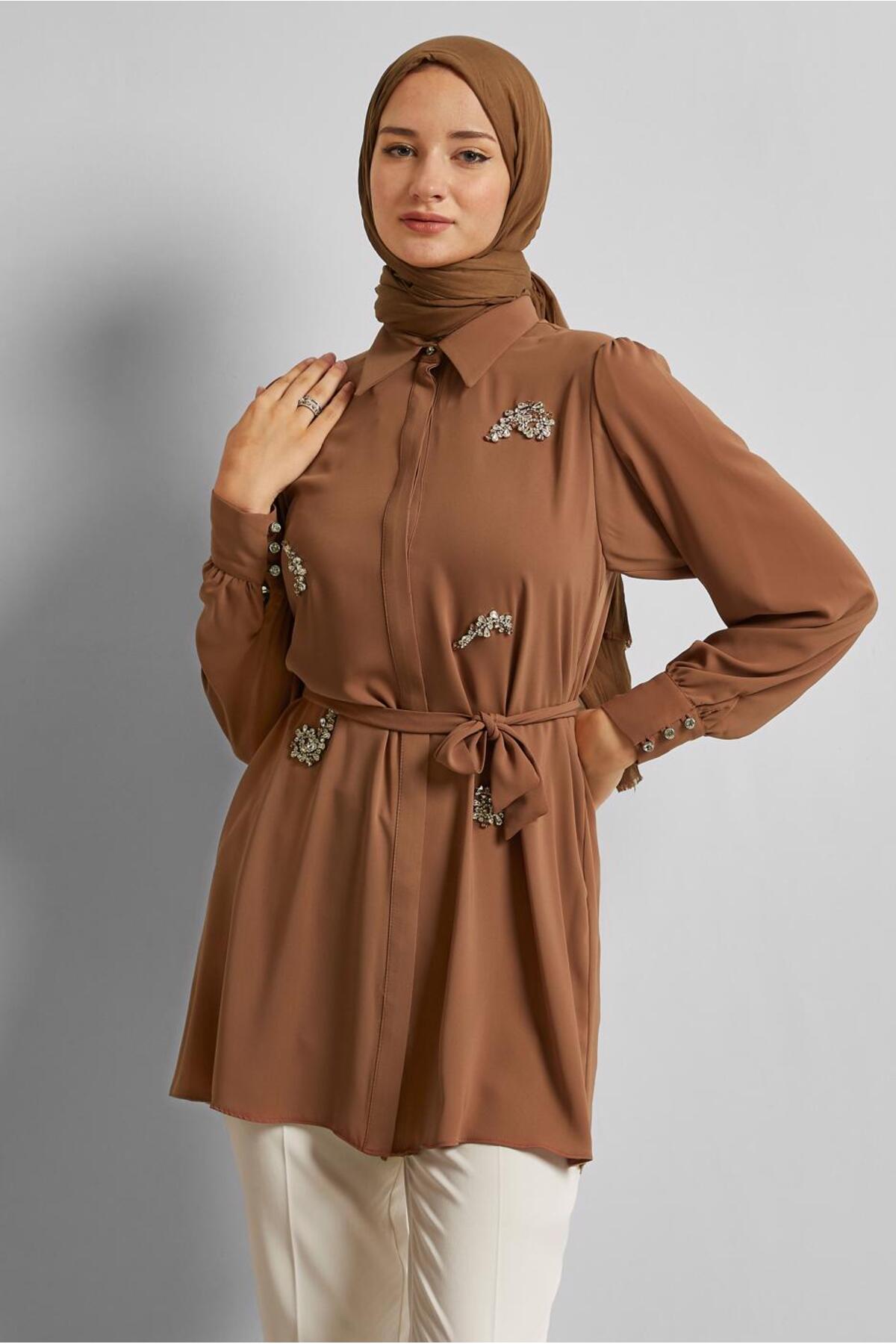 تونیک زنانه راسته آستین استاندارد | آلوینا Alvina 25YTNK0045487