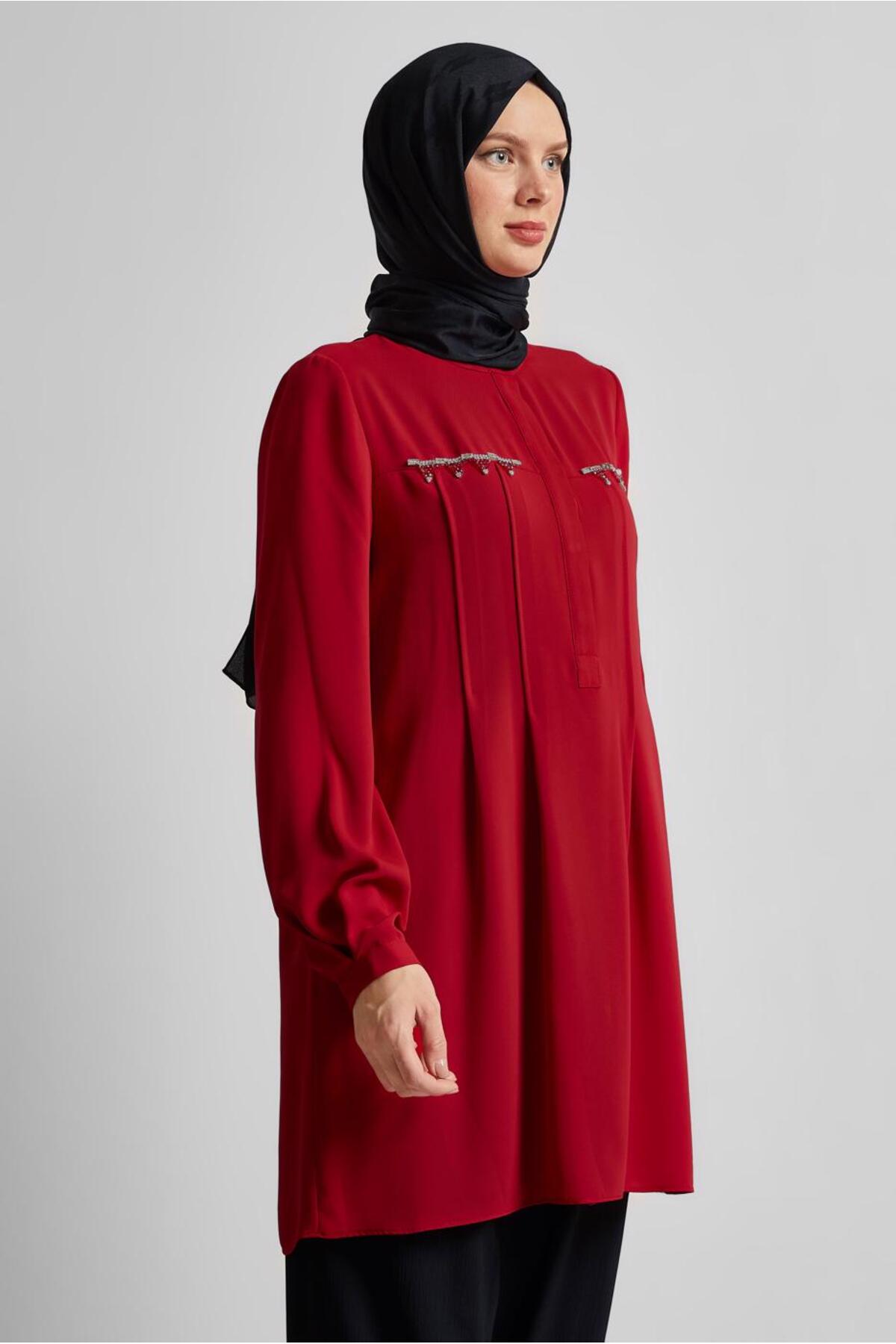 تونیک زنانه راسته آستین بلند | آلوینا Alvina TYC1C498CDD40A3375CD1E806