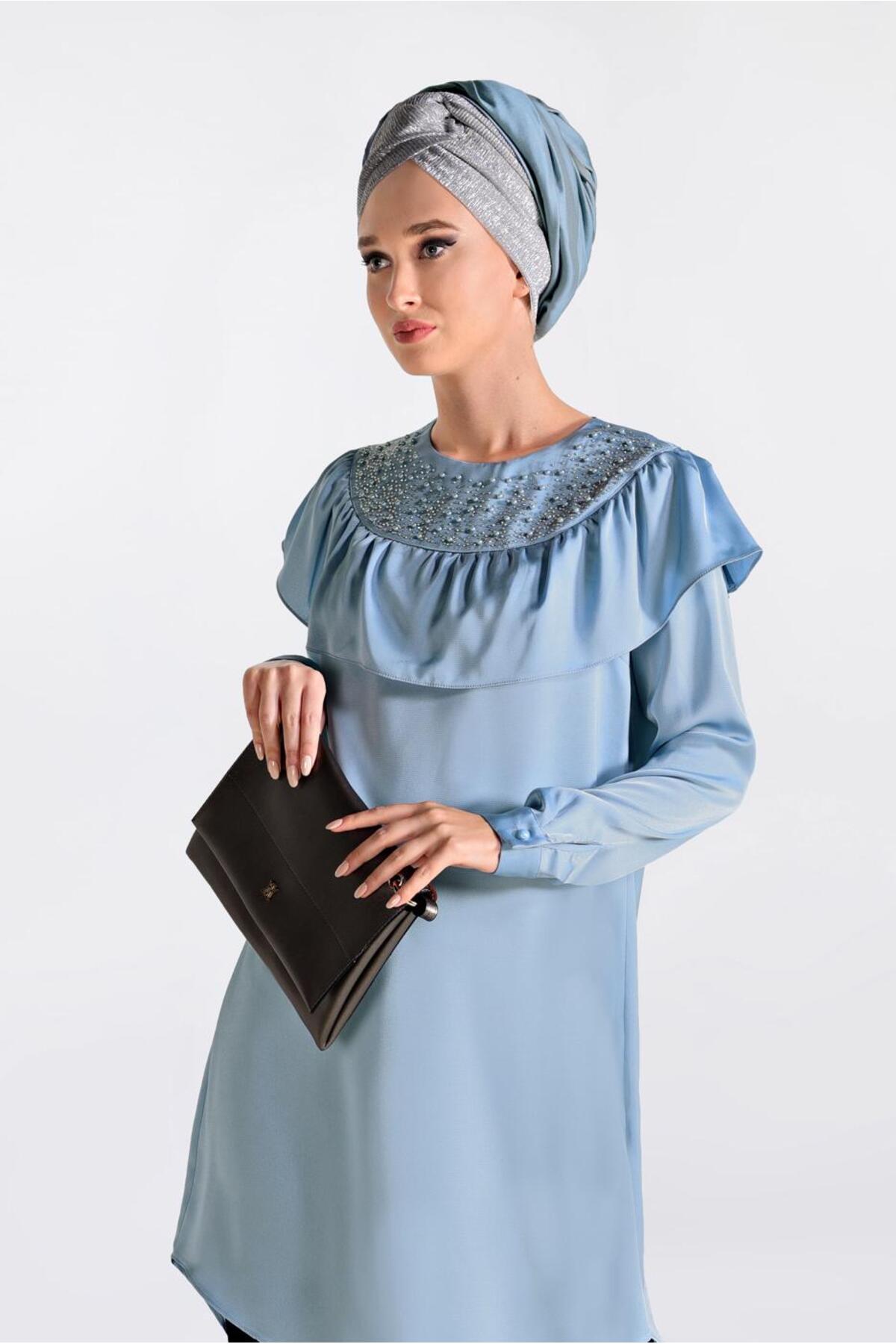 تونیک زنانه راسته آستین بلند | آلوینا Alvina 19YTNK004201