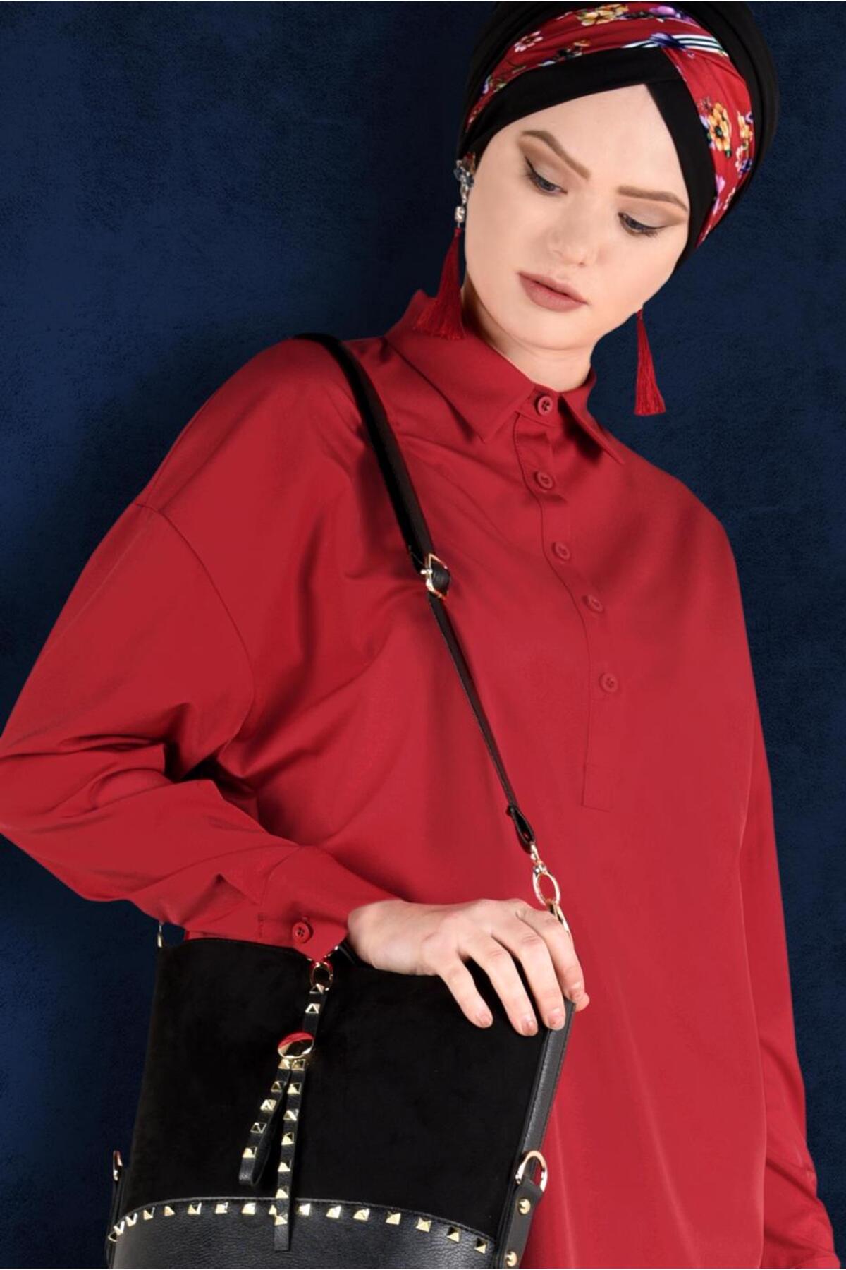تونیک زنانه راسته آستین بلند | آلوینا Alvina 19YTNK004705
